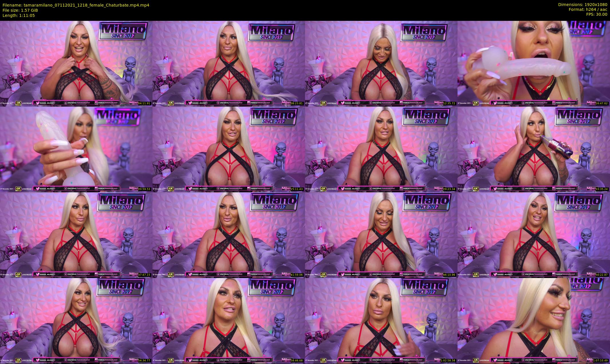 tamaramilano — 72 minute Chaturbate female cam show recording, 1080p, Nov 7, 2021