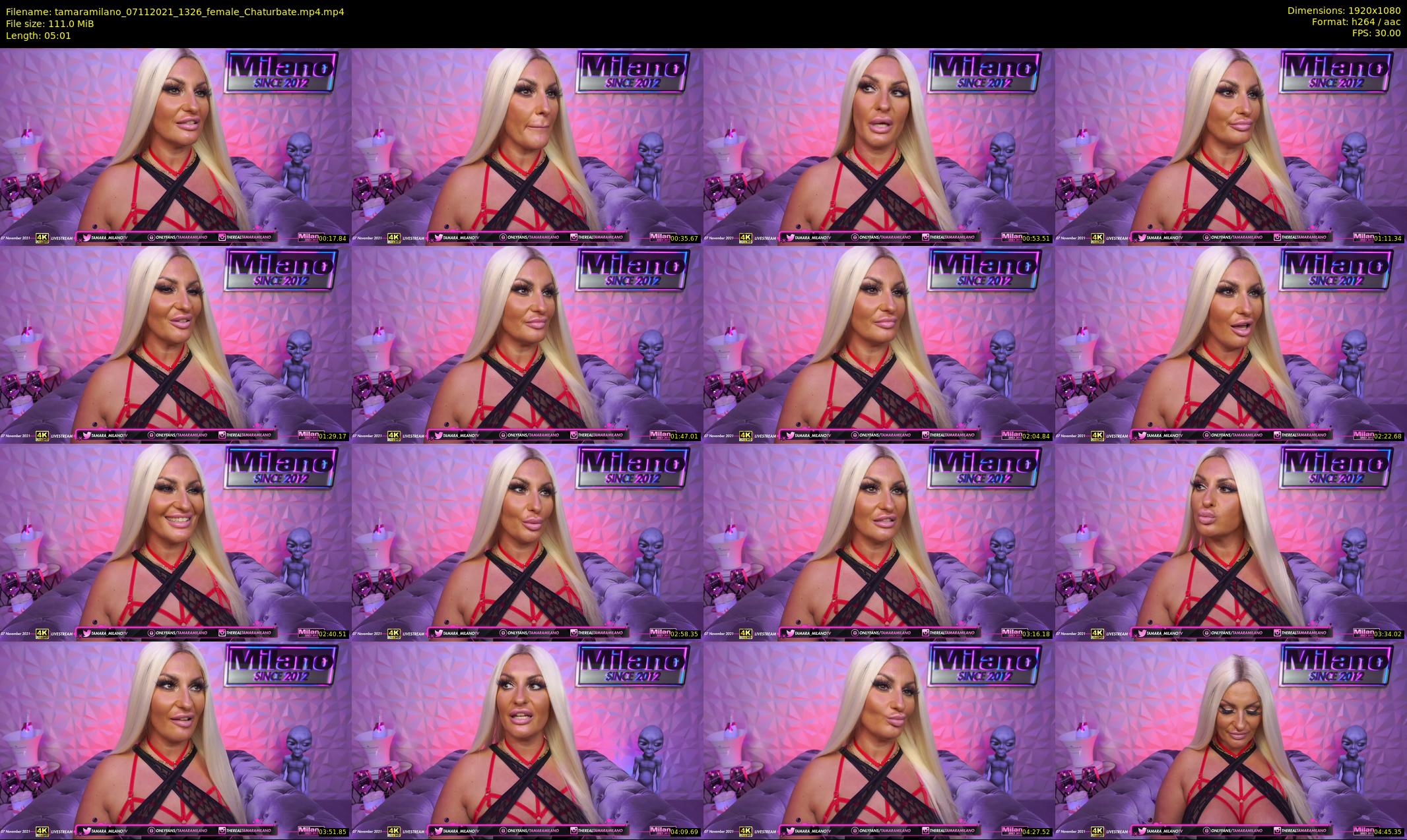 tamaramilano — 6 minute Chaturbate female cam show recording, 1080p, Nov 7, 2021