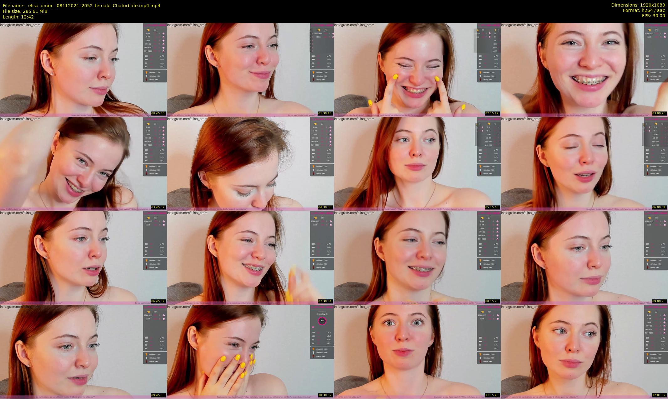_elisa_omm_ — 13 minute Chaturbate female cam show recording, 1080p, Nov 8, 2021
