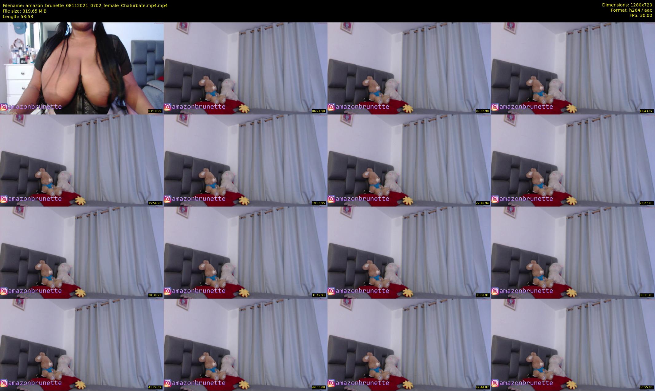 amazon_brunette — 54 minute Chaturbate female cam show recording, 720p, Nov 8, 2021