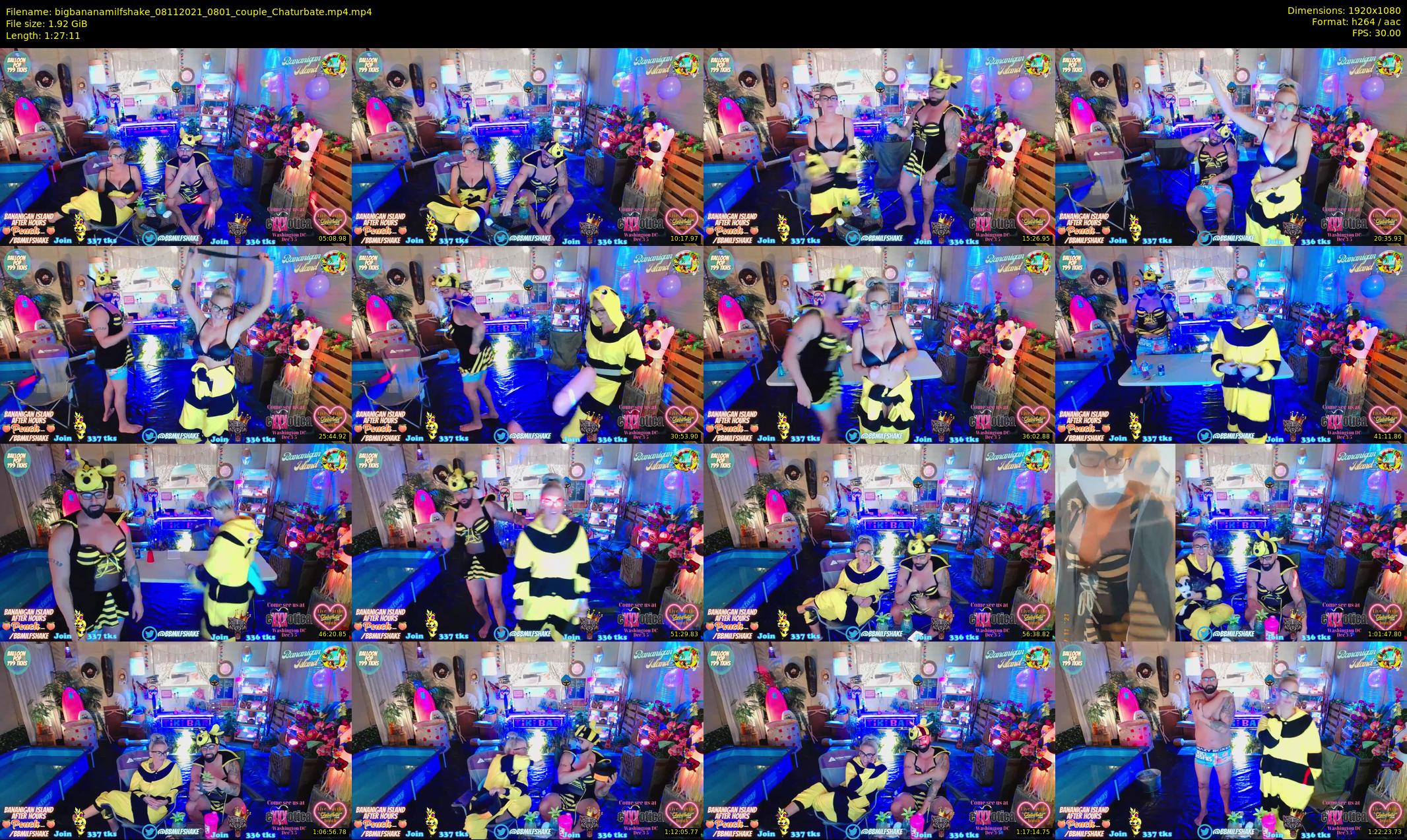bigbananamilfshake — 88 minute Chaturbate couple cam show recording, 1080p, Nov 8, 2021