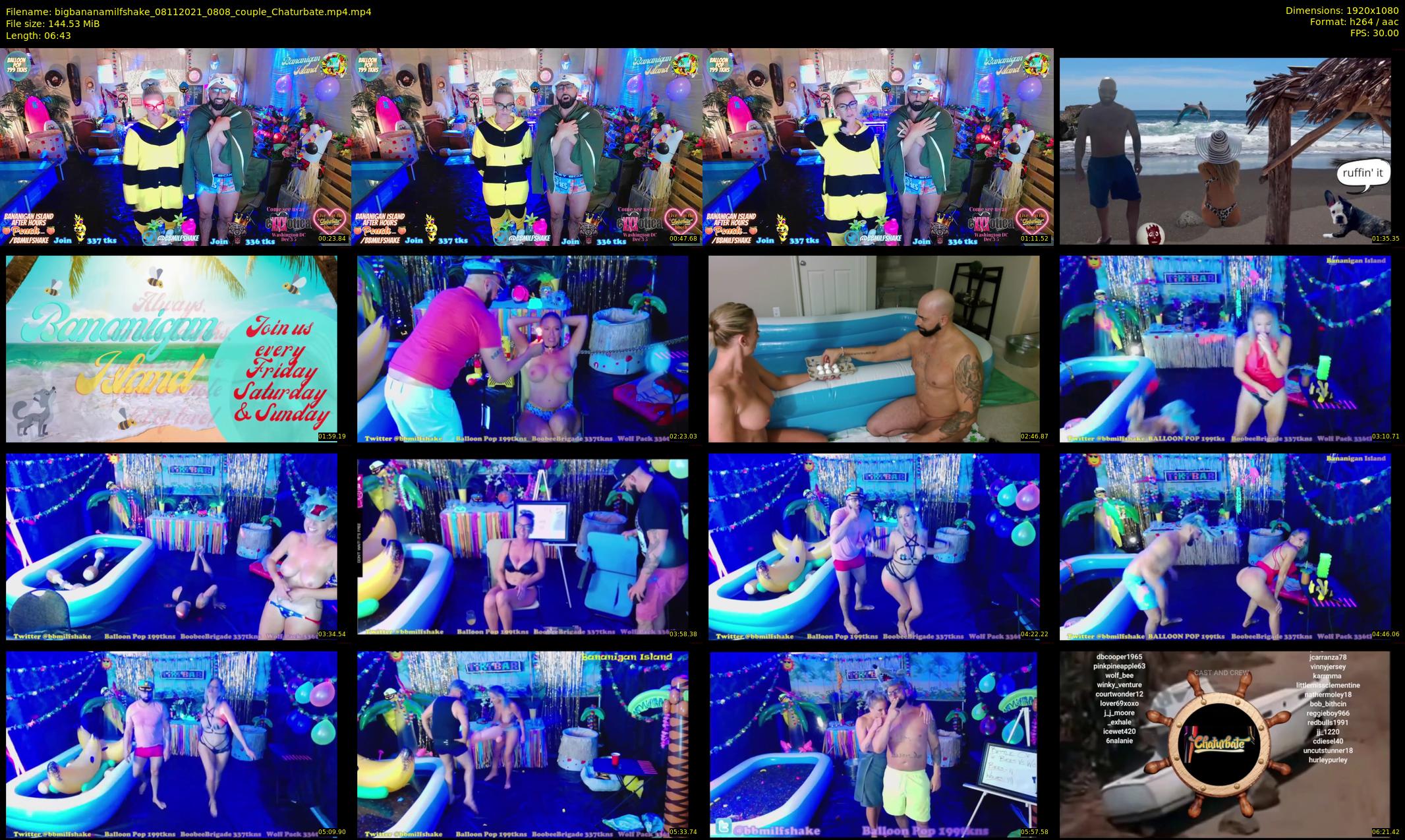 bigbananamilfshake — 7 minute Chaturbate couple cam show recording, 1080p, Nov 8, 2021