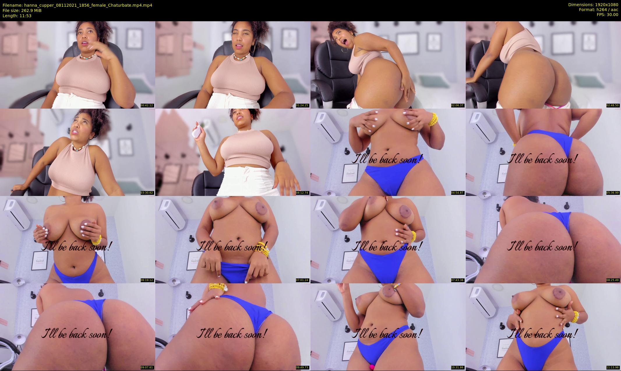 hanna_cupper — 12 minute Chaturbate female cam show recording, 1080p, Nov 8, 2021