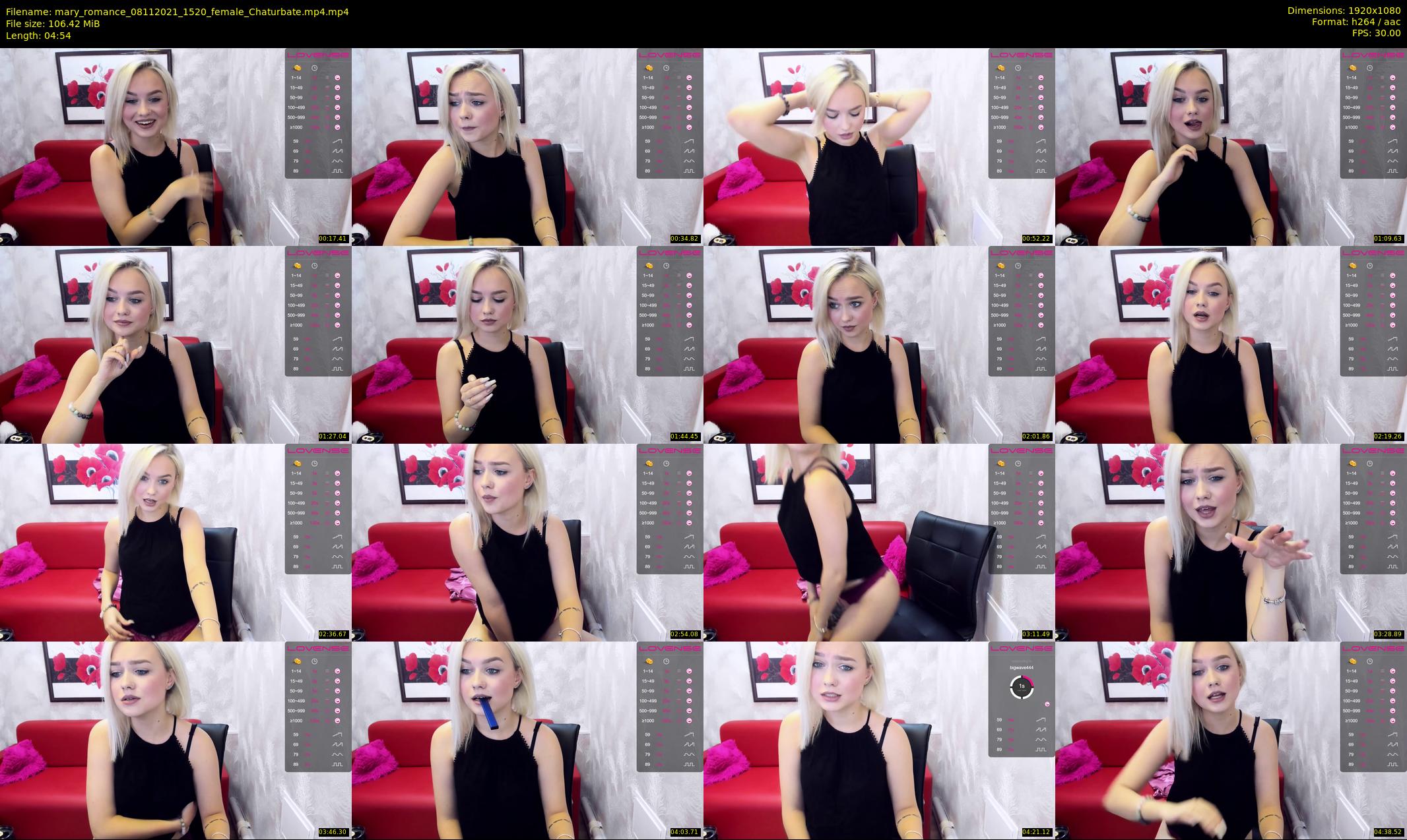 mary_romance — 5 minute Chaturbate female cam show recording, 1080p, Nov 8, 2021