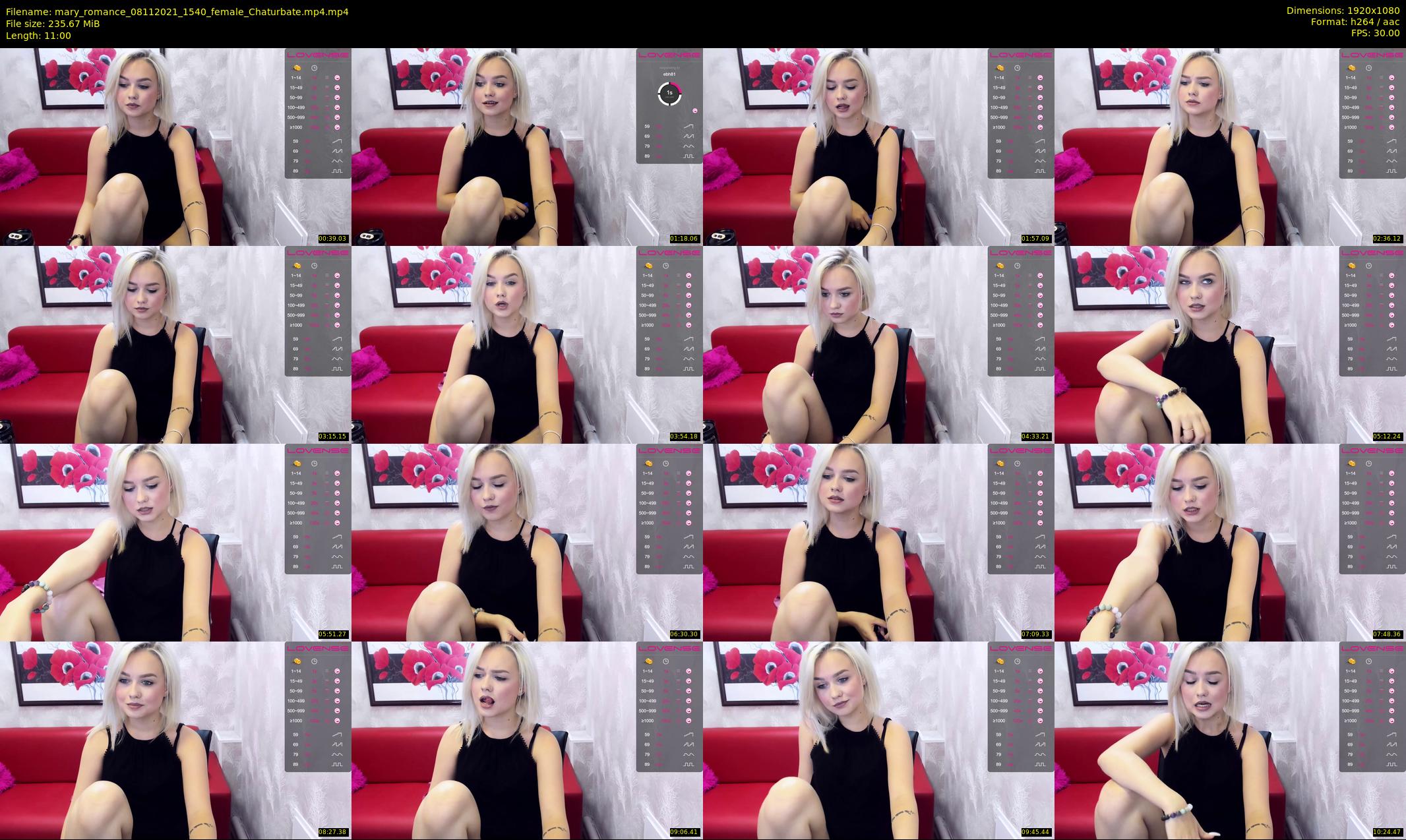 mary_romance — 11 minute Chaturbate female cam show recording, 1080p, Nov 8, 2021