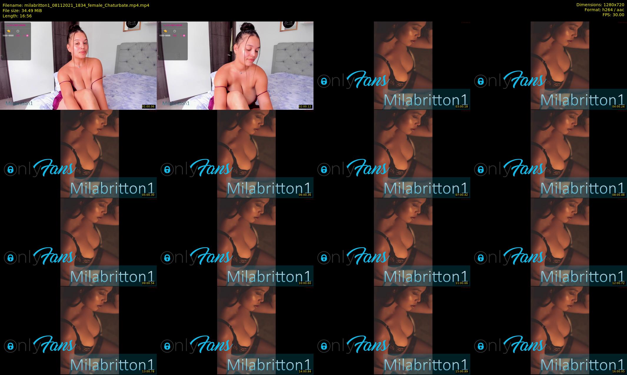 milabritton1 — 17 minute Chaturbate female cam show recording, 720p, Nov 8, 2021