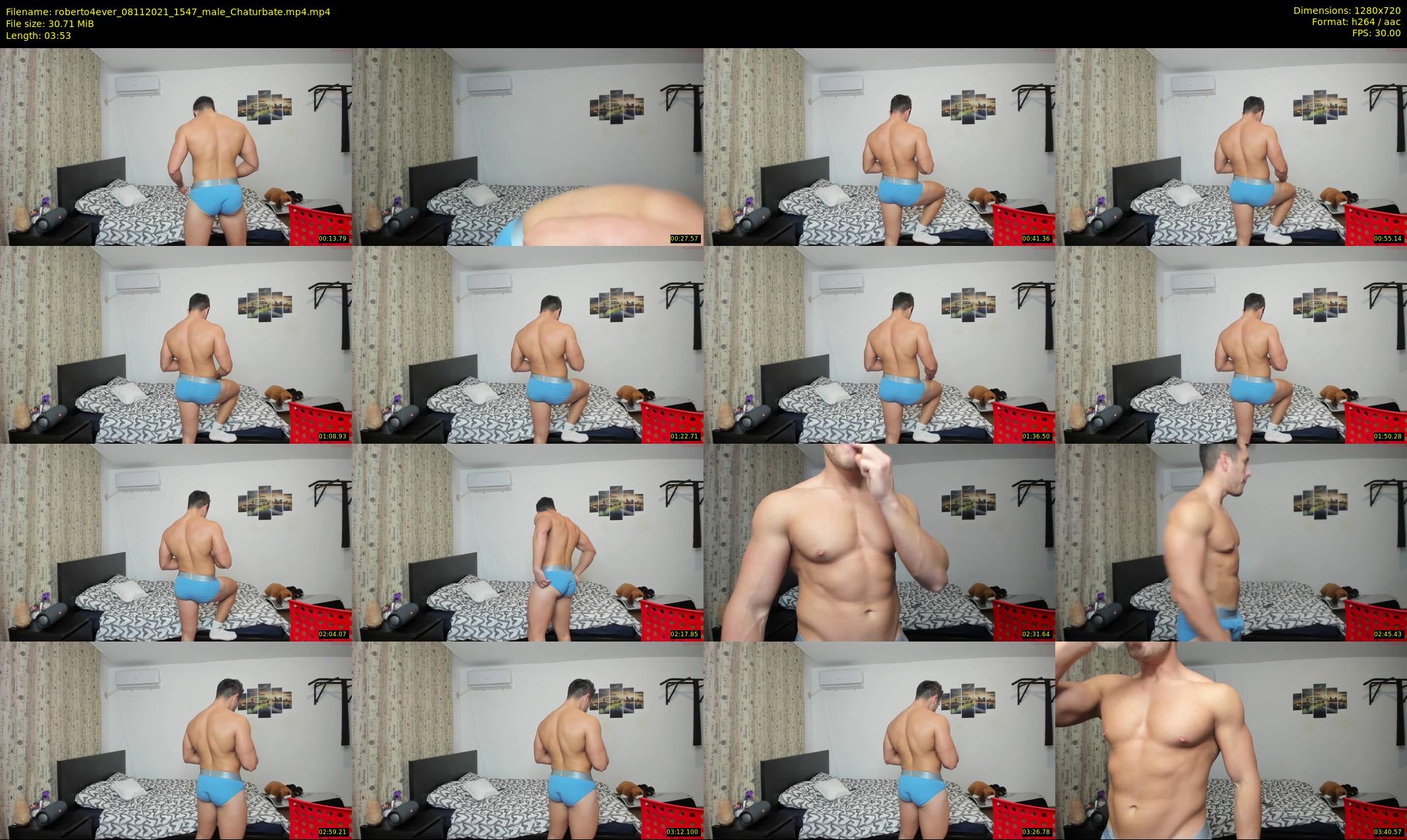 roberto4ever — 4 minute Chaturbate male cam show recording, 720p, Nov 8, 2021