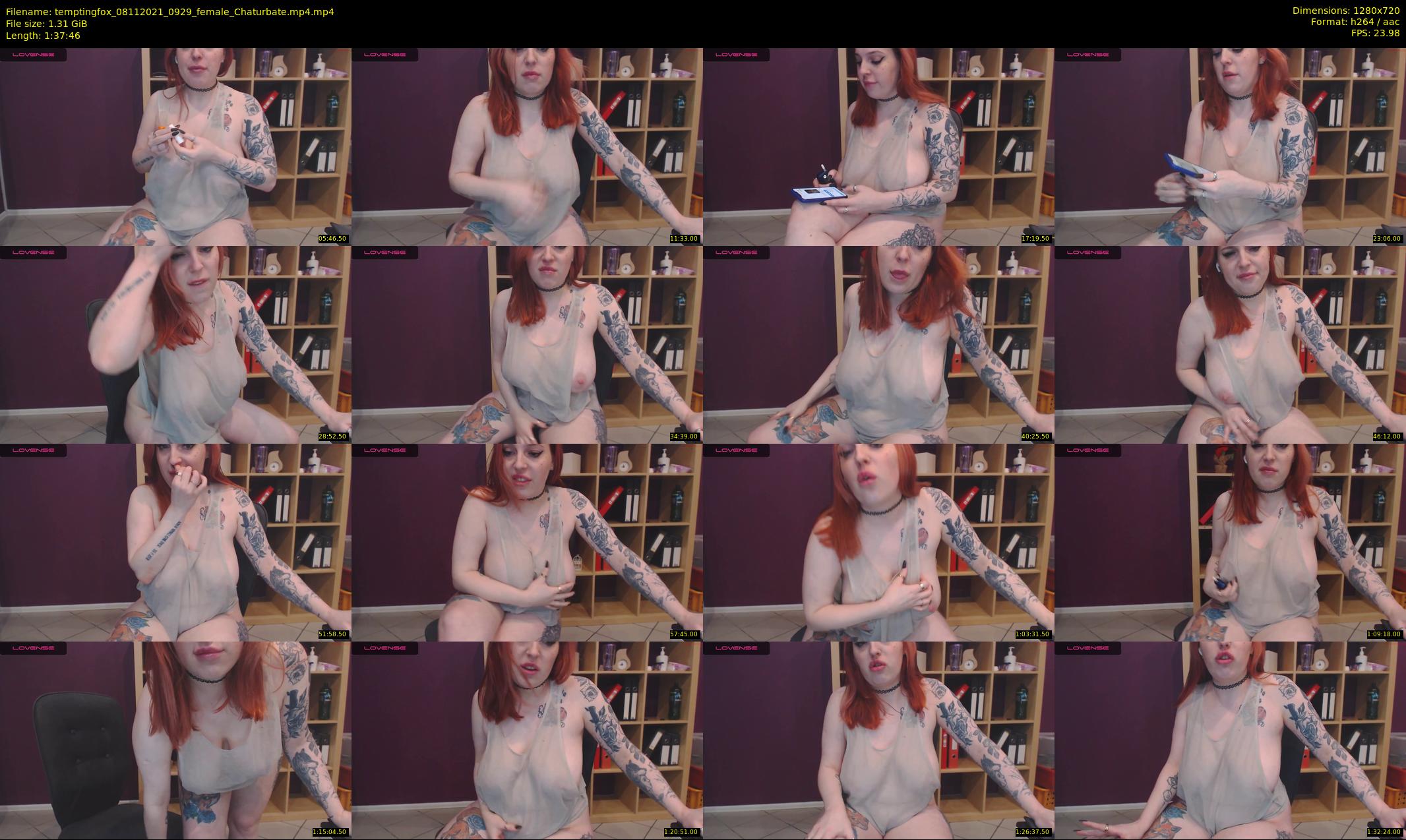 temptingfox — 98 minute Chaturbate female cam show recording, 720p, Nov 8, 2021