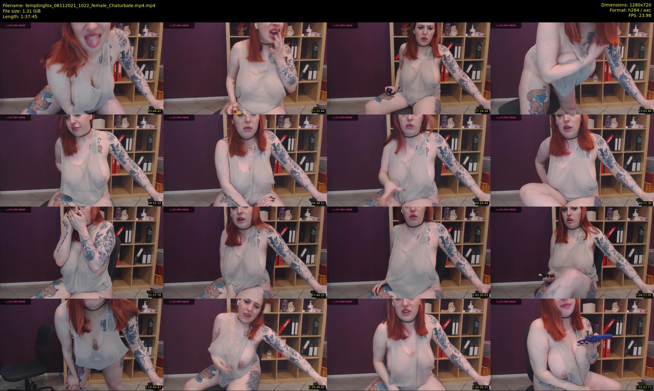 temptingfox — 98 minute Chaturbate female cam show recording, 720p, Nov 8, 2021
