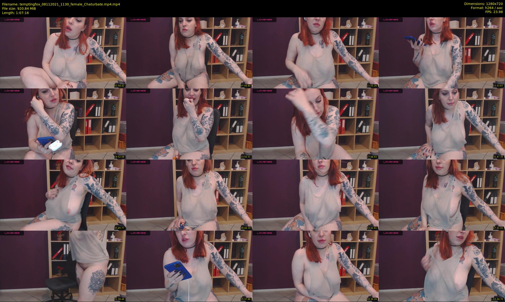 temptingfox — 68 minute Chaturbate female cam show recording, 720p, Nov 8, 2021