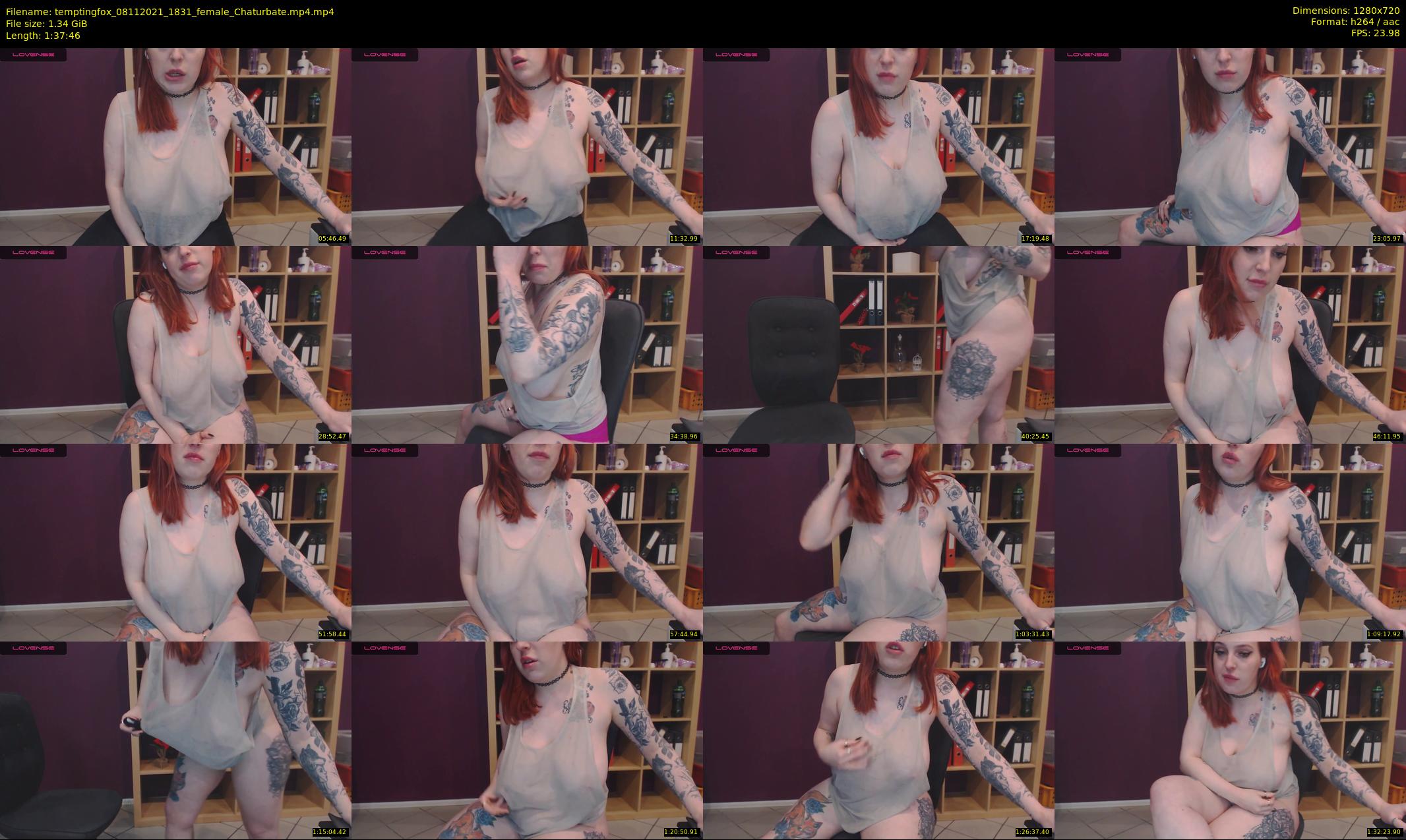 temptingfox — 98 minute Chaturbate female cam show recording, 720p, Nov 8, 2021