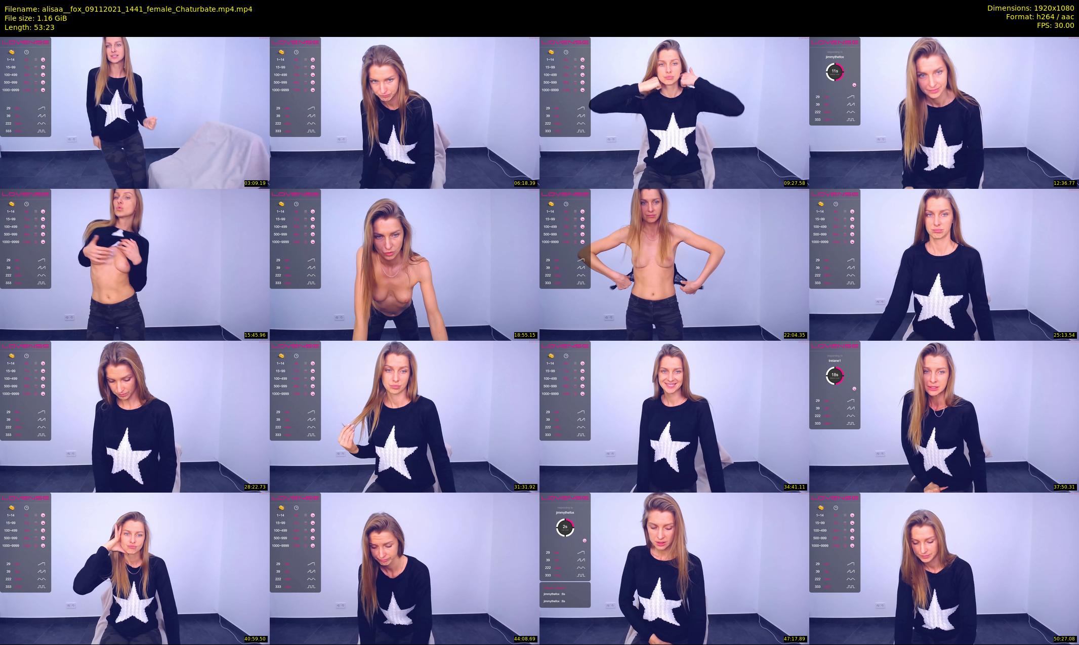 alisaa__fox — 54 minute Chaturbate female cam show recording, 1080p, Nov 9, 2021