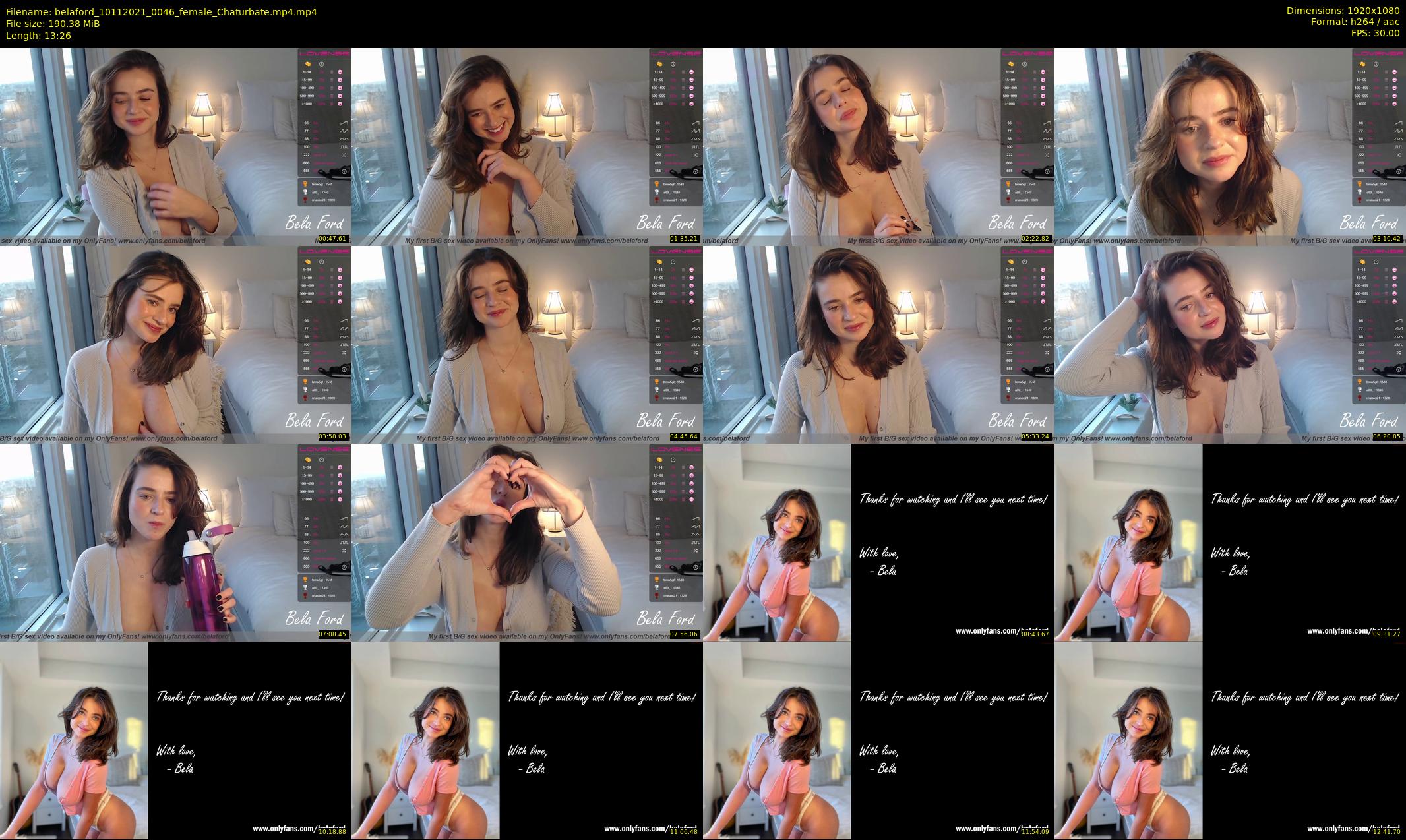 belaford — 14 minute Chaturbate female cam show recording, 1080p, Nov 10, 2021