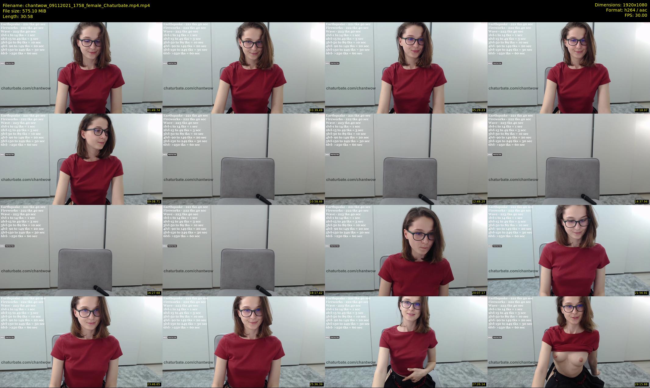 chantwow — 31 minute Chaturbate female cam show recording, 1080p, Nov 9, 2021