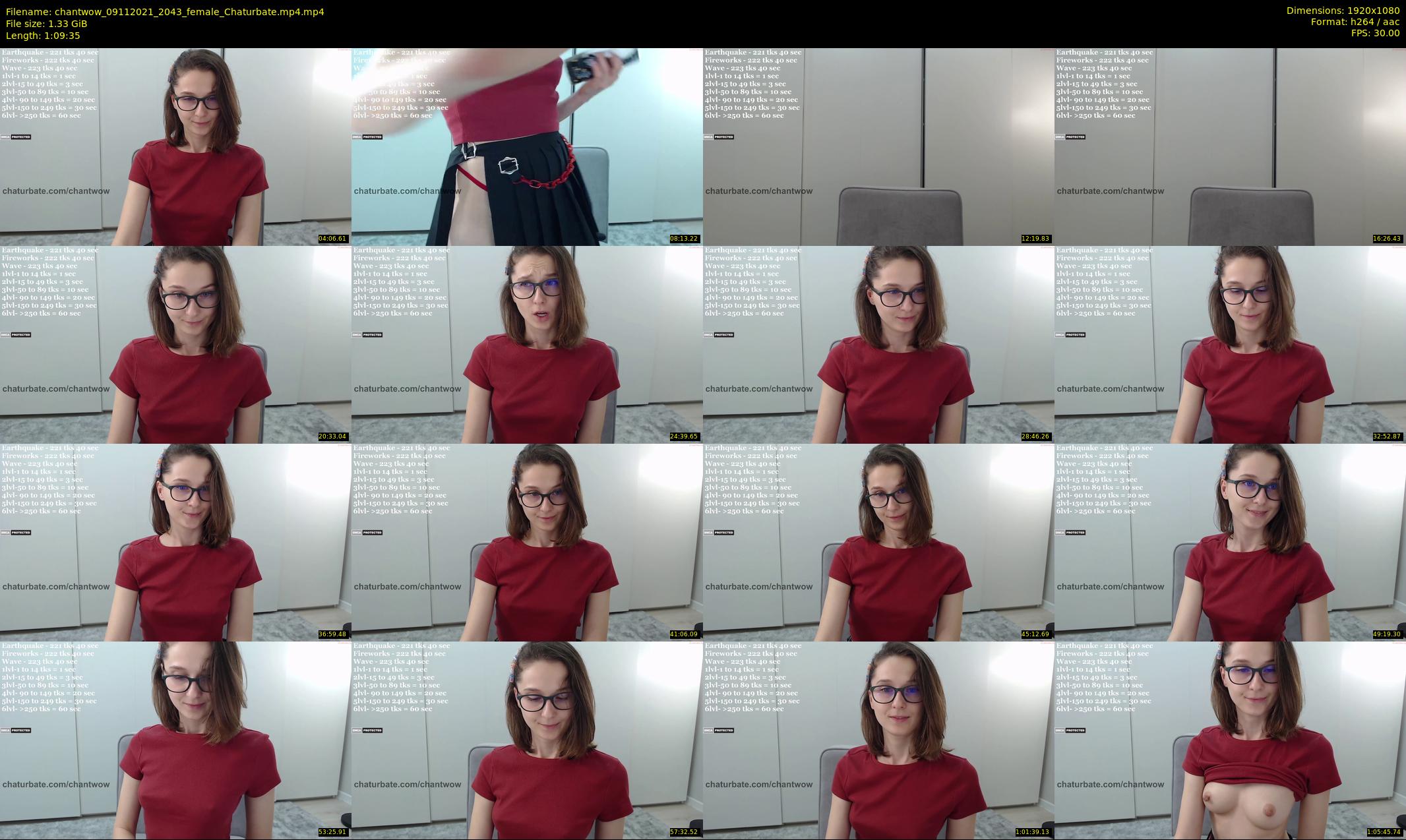 chantwow — 70 minute Chaturbate female cam show recording, 1080p, Nov 9, 2021