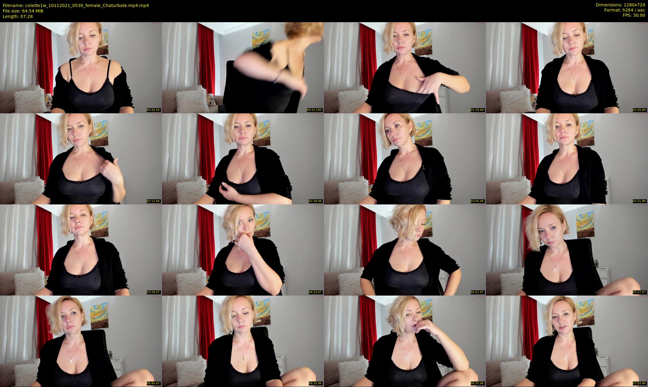 colette1w — 8 minute Chaturbate female cam show recording, 720p, Nov 10, 2021