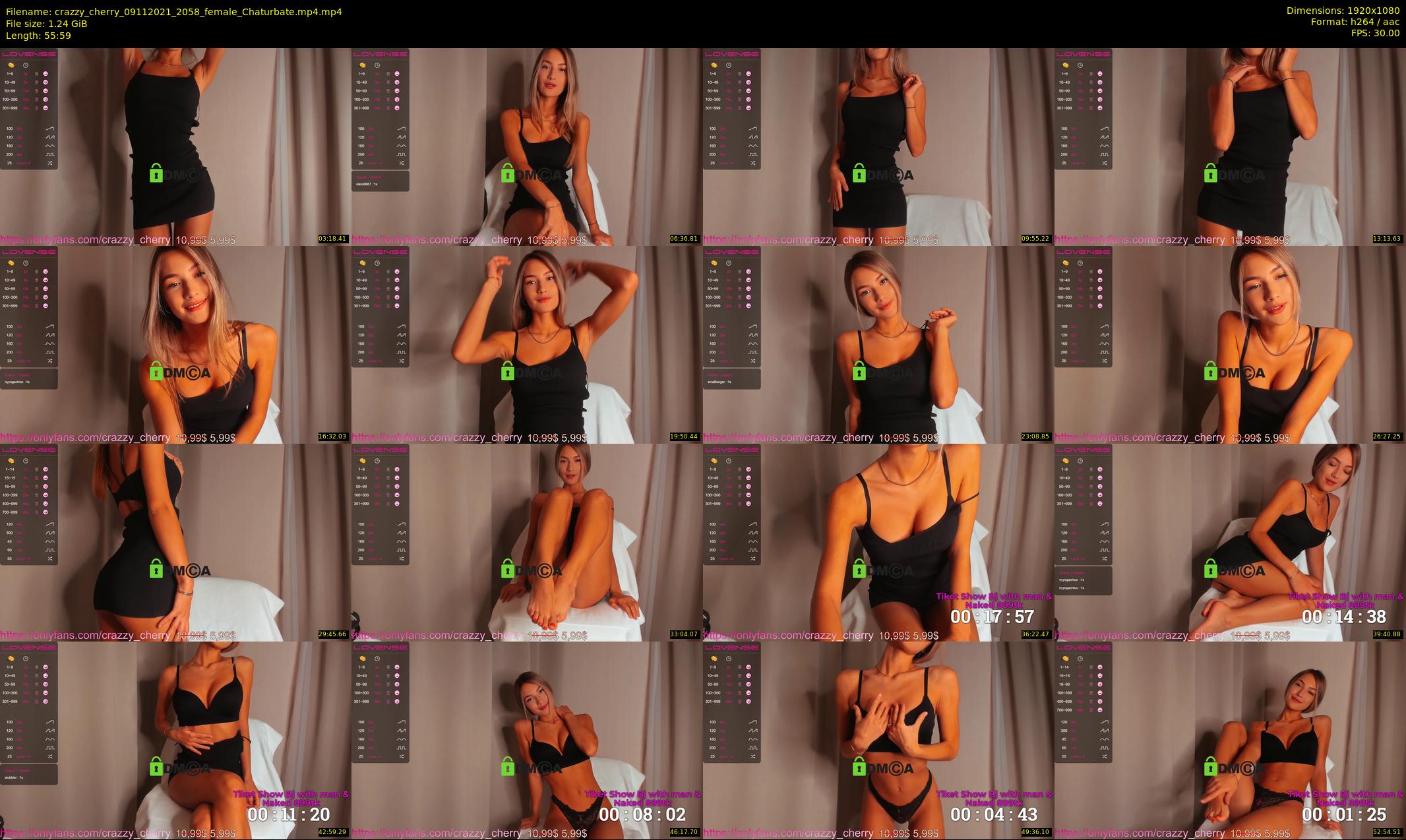 crazzy_cherry — 56 minute Chaturbate female cam show recording, 1080p, Nov 9, 2021