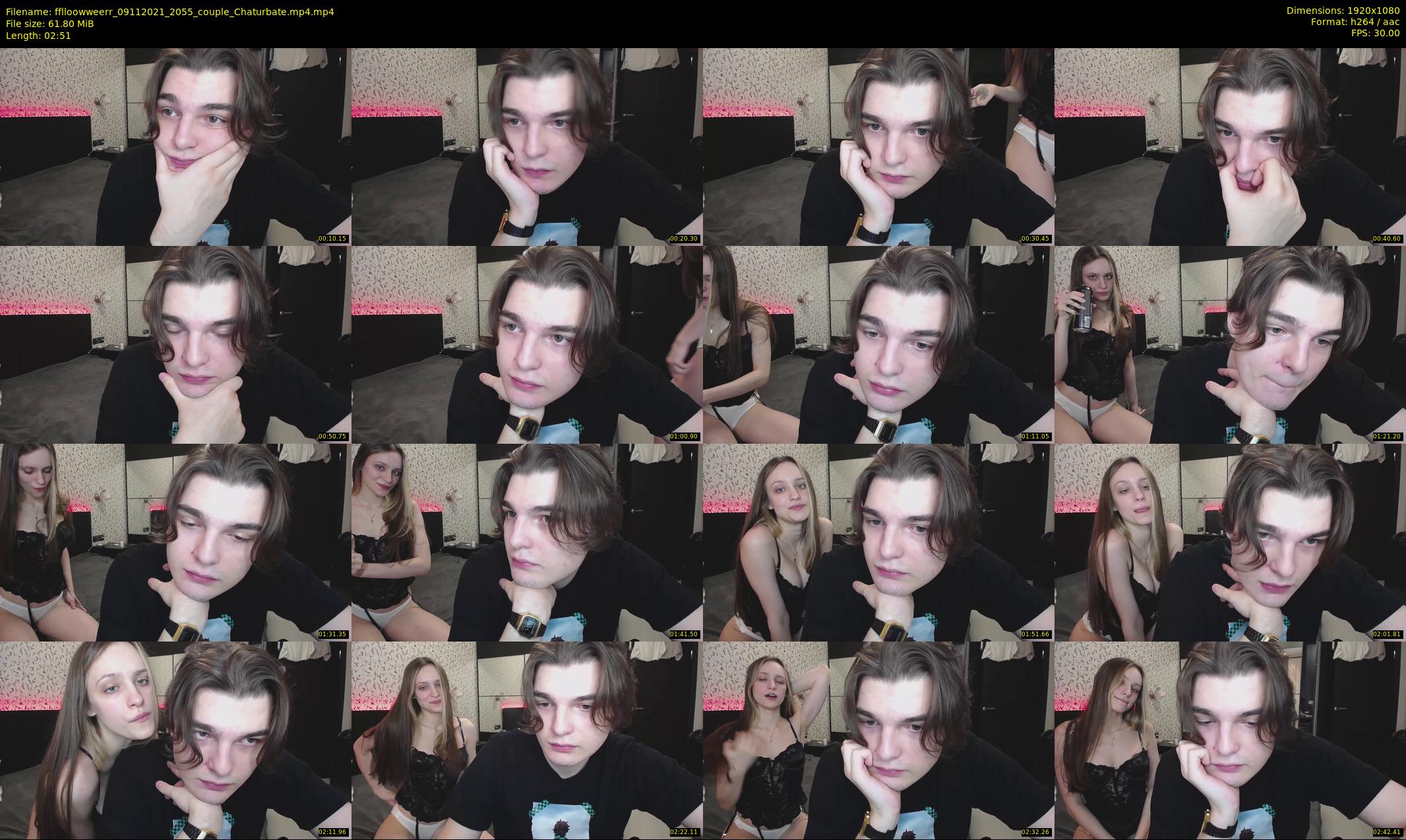 fflloowweerr — 3 minute Chaturbate couple cam show recording, 1080p, Nov 9, 2021