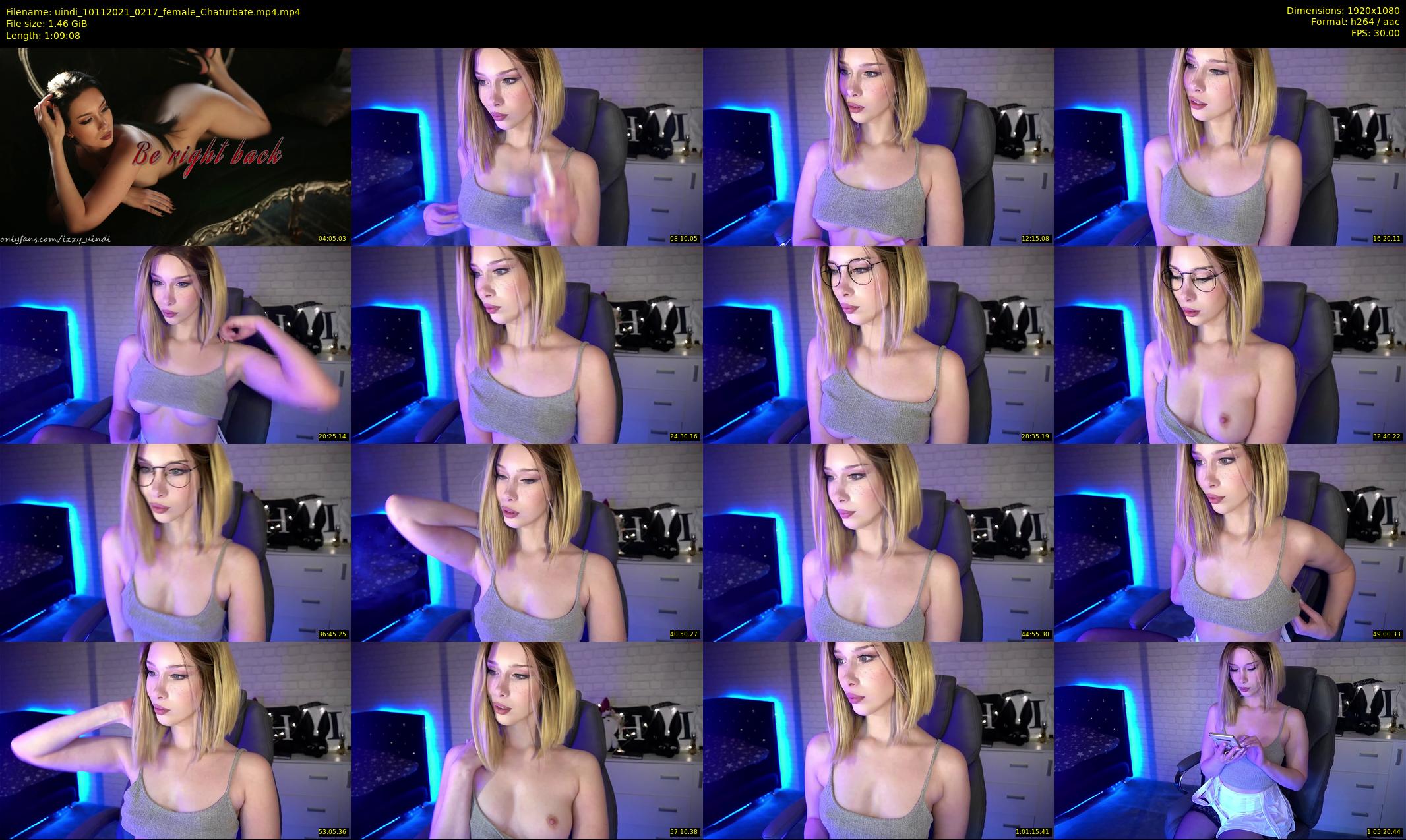 uindi — 70 minute Chaturbate female cam show recording, 1080p, Nov 10, 2021