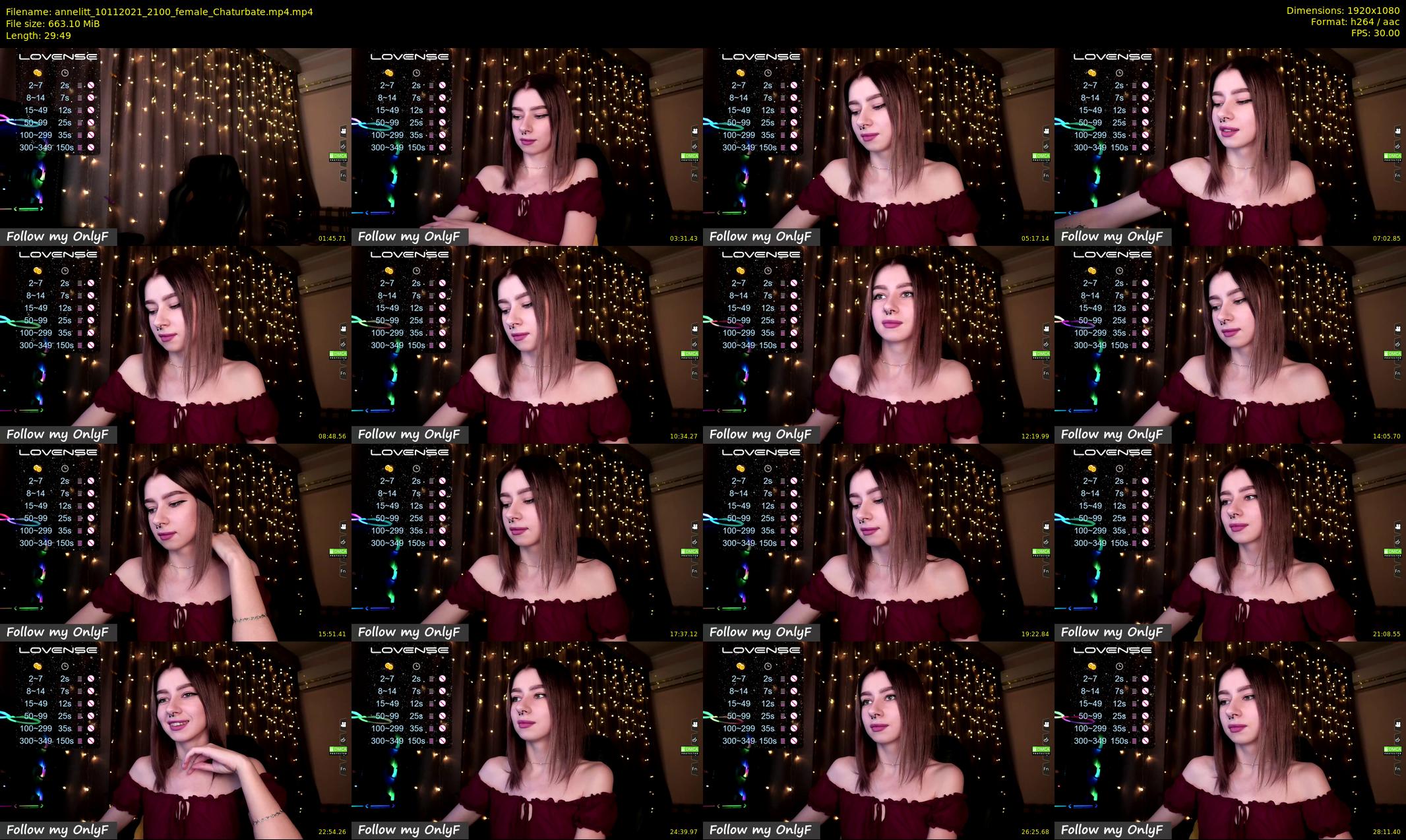 annelitt — 30 minute Chaturbate female cam show recording, 1080p, Nov 10, 2021
