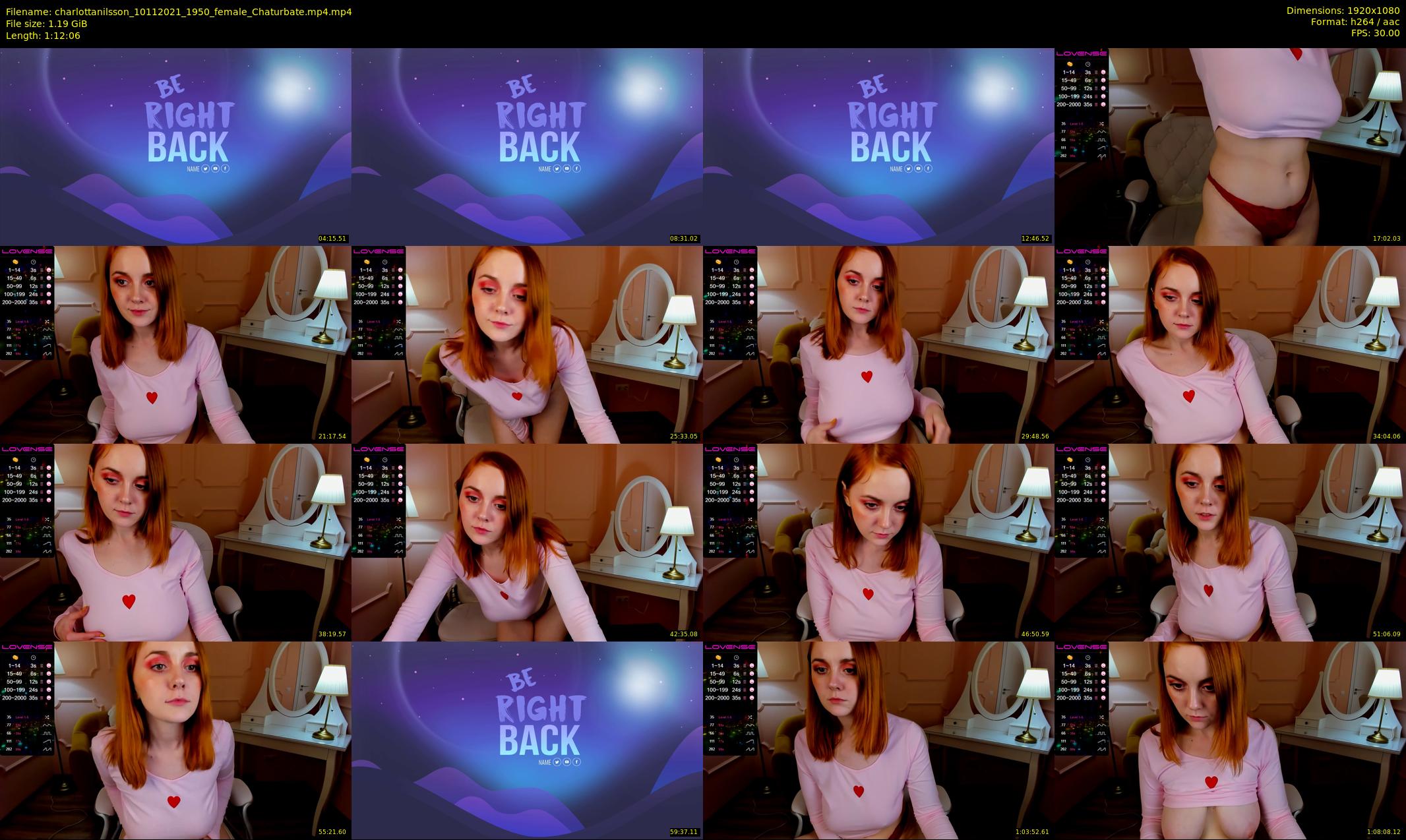 charlottanilsson — 73 minute Chaturbate female cam show recording, 1080p, Nov 10, 2021