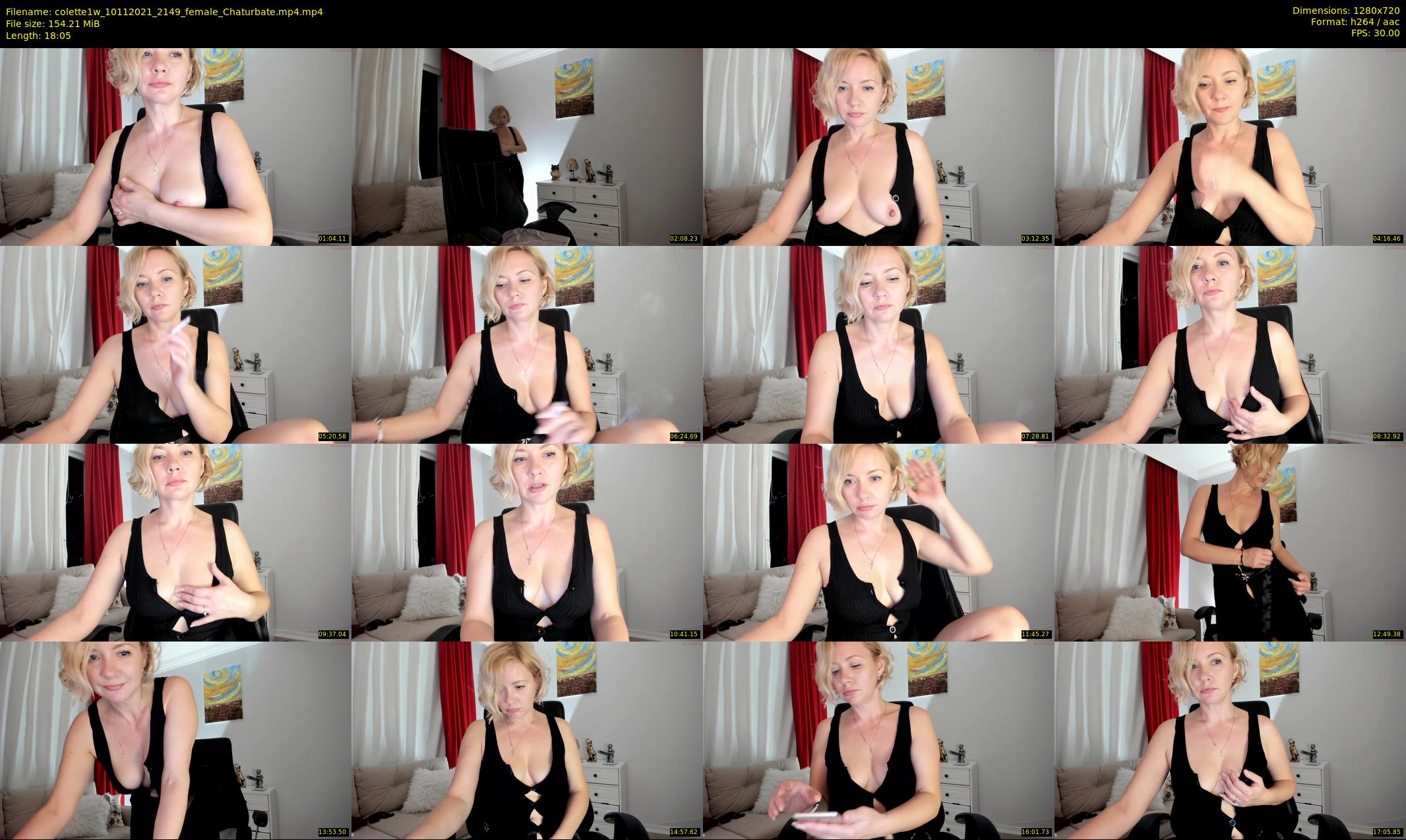 colette1w — 19 minute Chaturbate female cam show recording, 720p, Nov 10, 2021