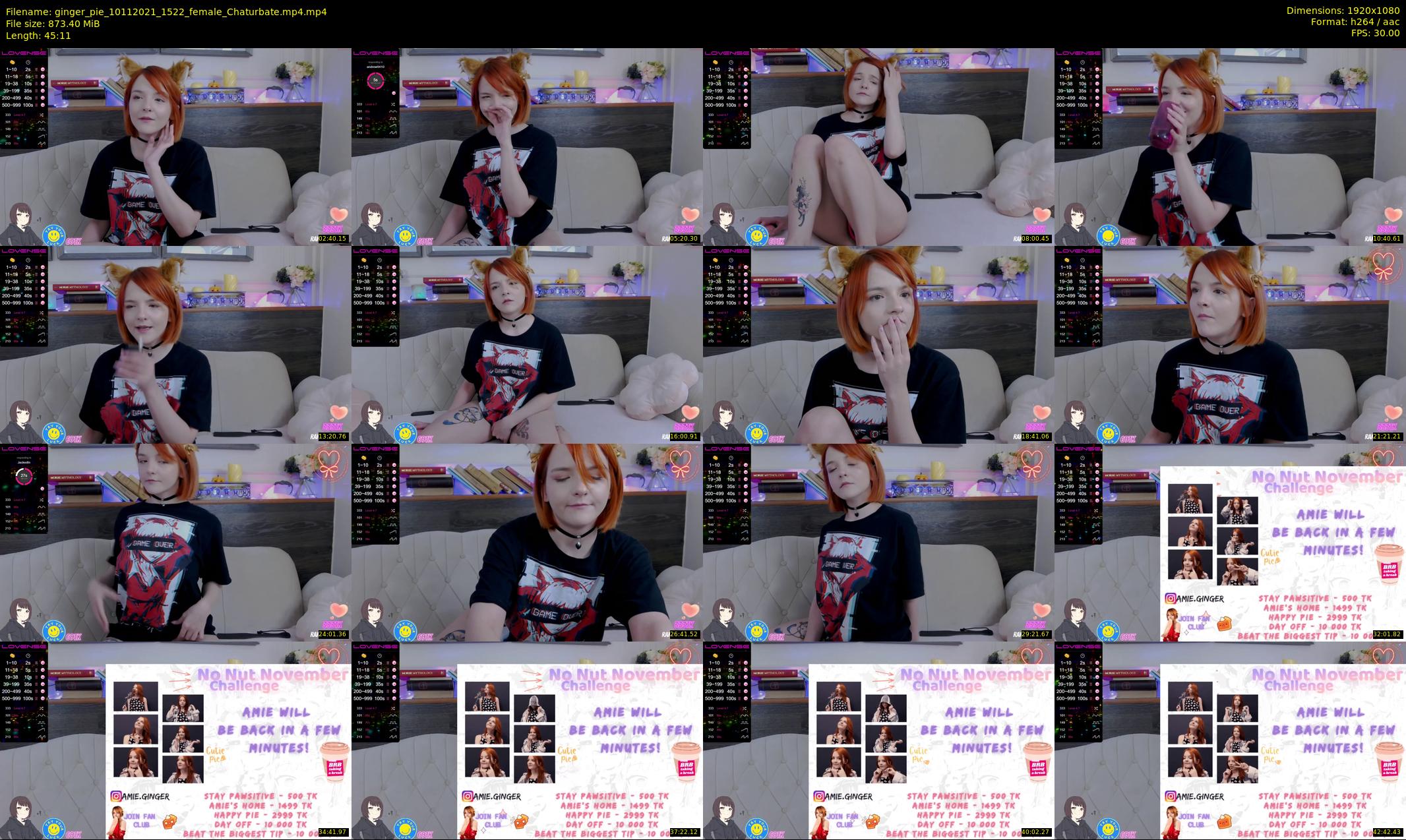 ginger_pie — 46 minute Chaturbate female cam show recording, 1080p, Nov 10, 2021