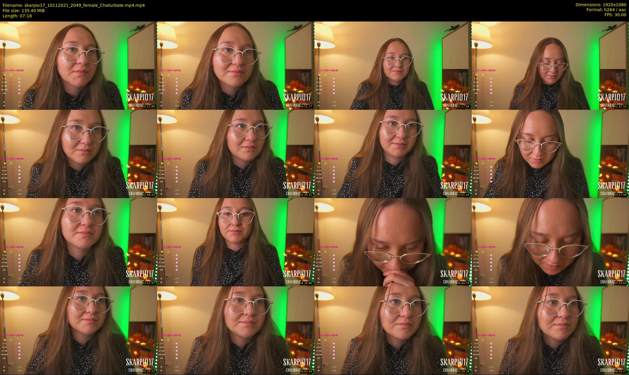 skarpio17 — 8 minute Chaturbate female cam show recording, 1080p, Nov 10, 2021