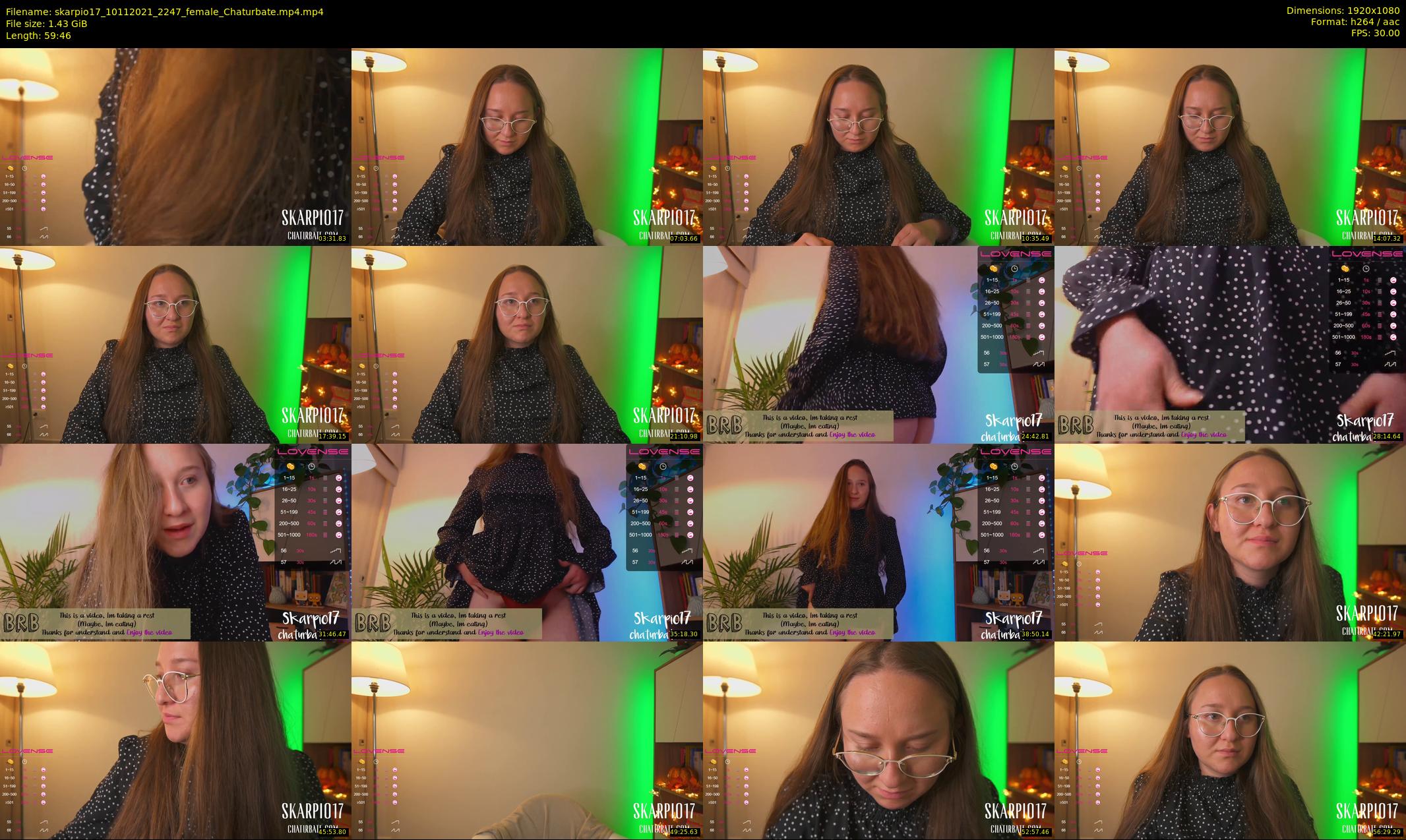 skarpio17 — 60 minute Chaturbate female cam show recording, 1080p, Nov 10, 2021