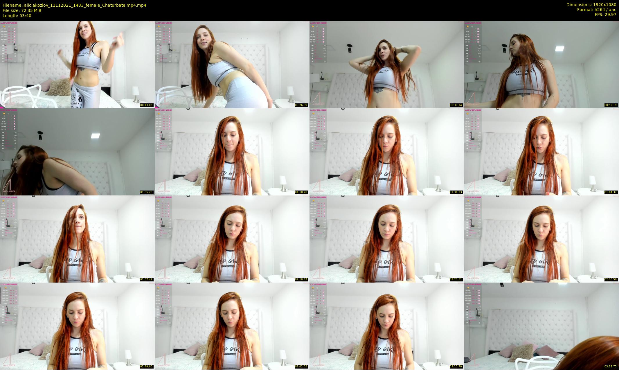 aliciakozlov — 4 minute Chaturbate female cam show recording, 1080p, Nov 11, 2021
