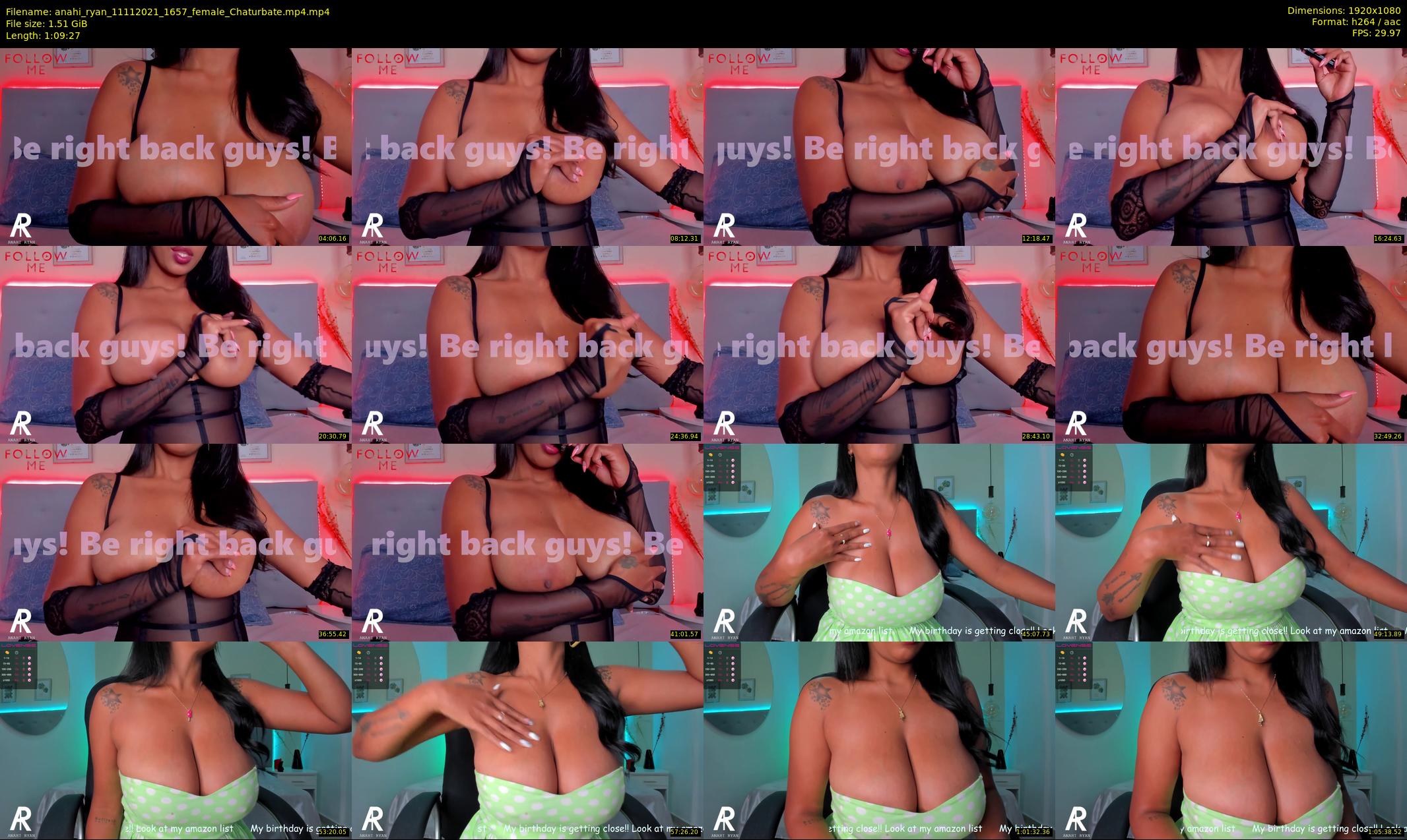 anahi_ryan — 70 minute Chaturbate female cam show recording, 1080p, Nov 11, 2021
