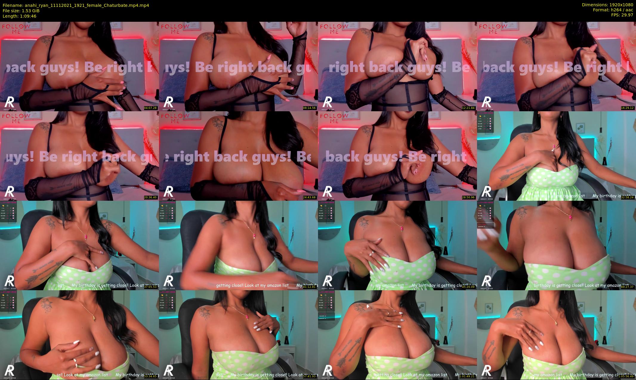 anahi_ryan — 70 minute Chaturbate female cam show recording, 1080p, Nov 11, 2021