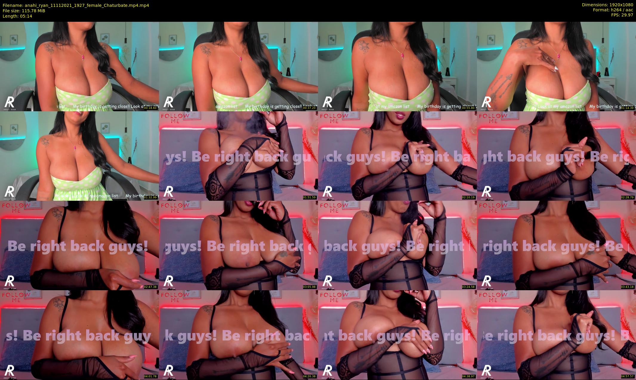 anahi_ryan — 6 minute Chaturbate female cam show recording, 1080p, Nov 11, 2021