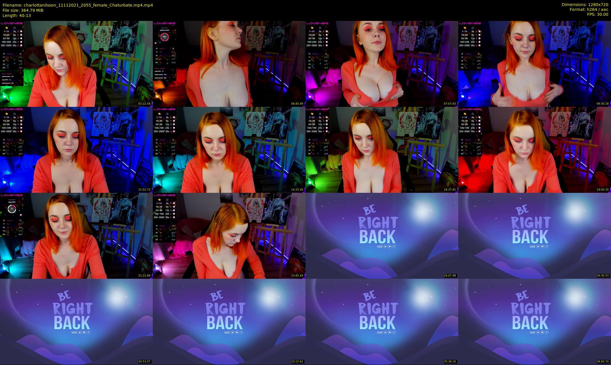 charlottanilsson — 41 minute Chaturbate female cam show recording, 720p, Nov 11, 2021