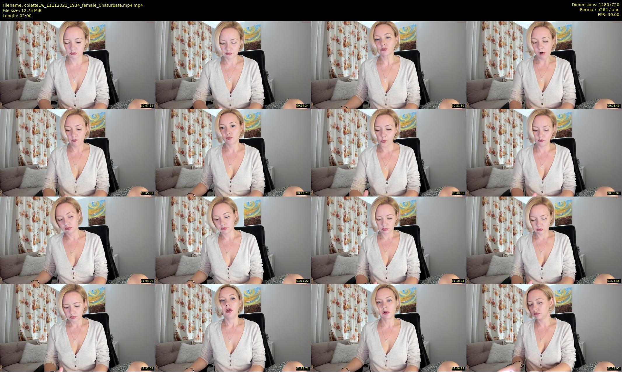 colette1w — 2 minute Chaturbate female cam show recording, 720p, Nov 11, 2021