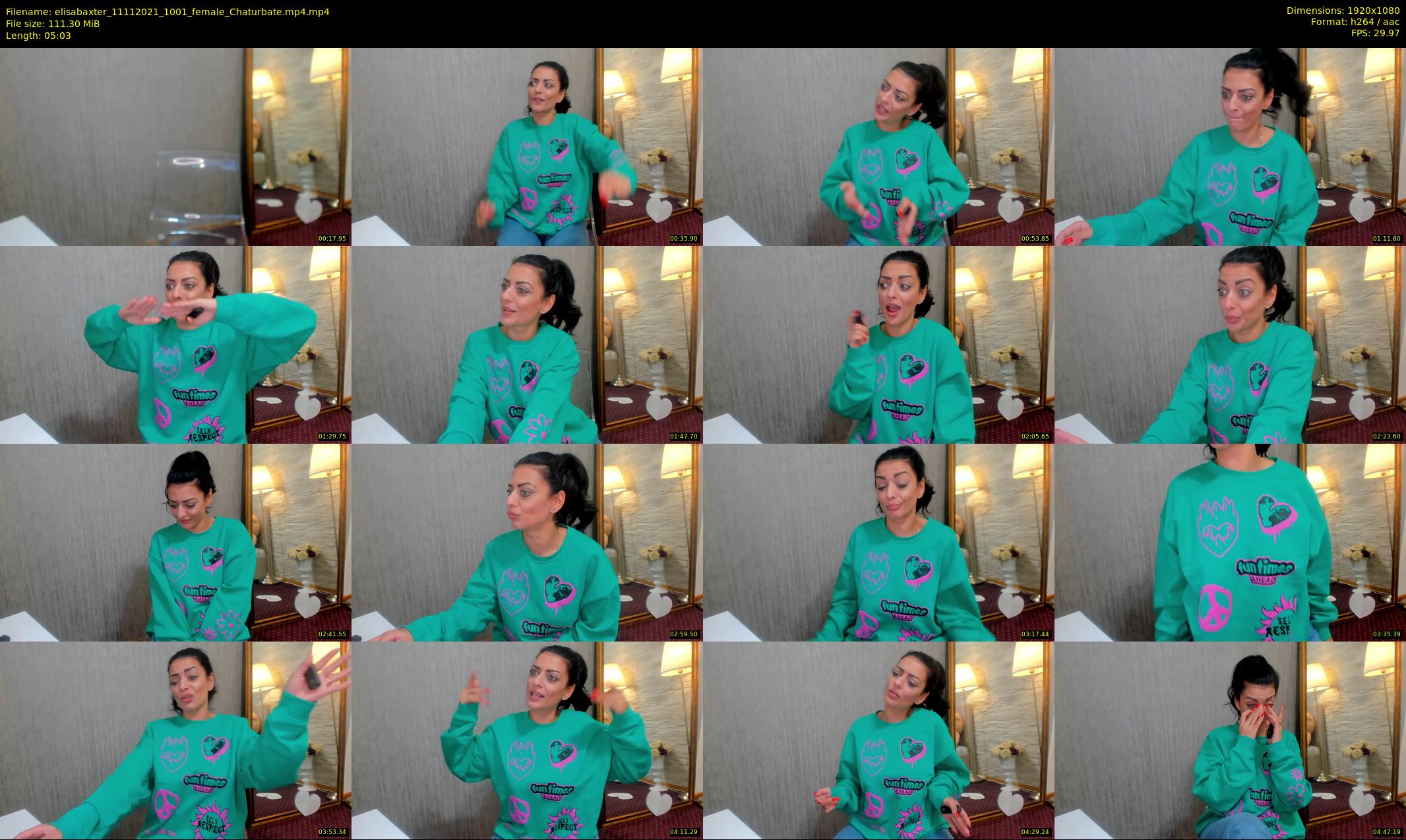 elisabaxter — 6 minute Chaturbate female cam show recording, 1080p, Nov 11, 2021