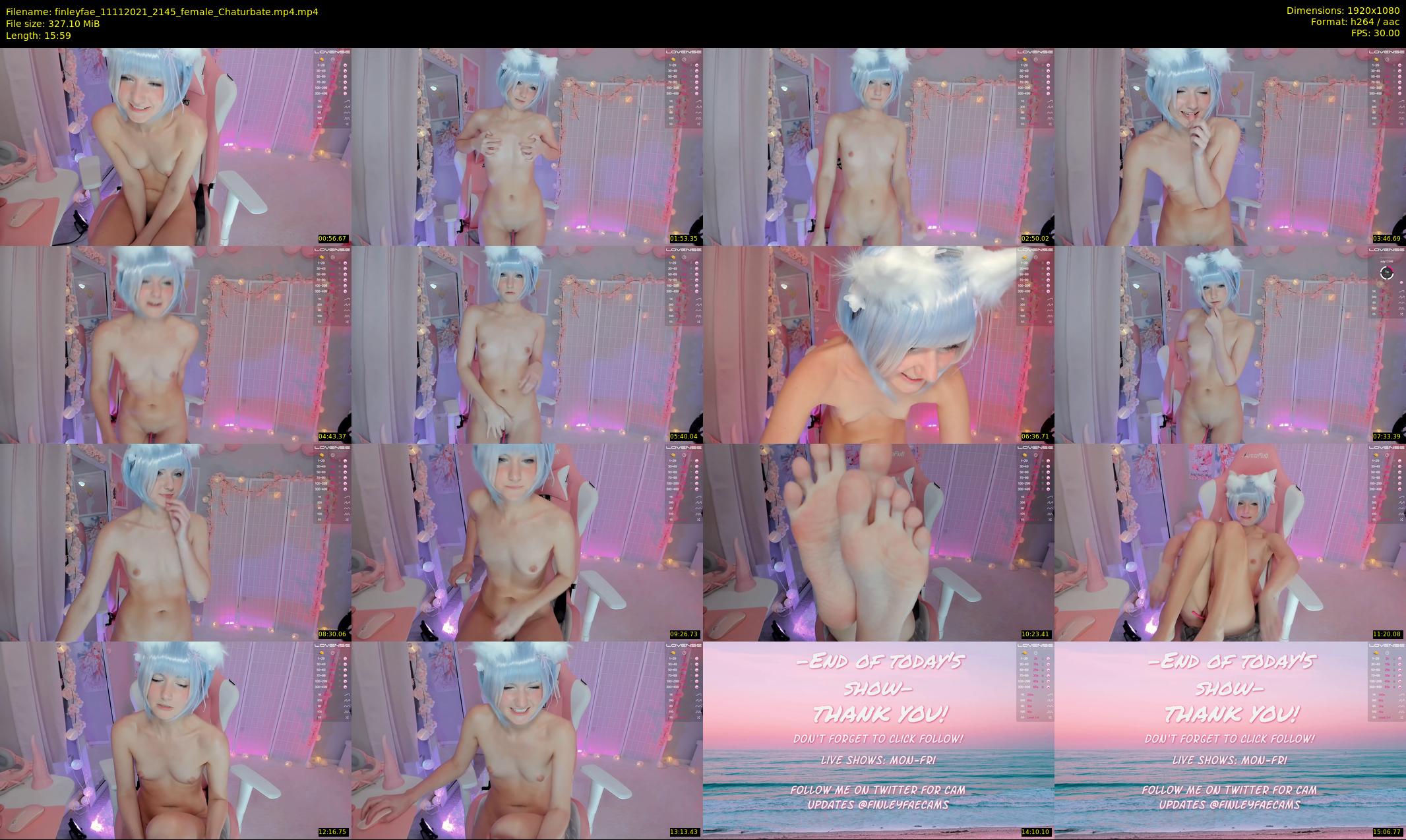 finleyfae — 16 minute Chaturbate female cam show recording, 1080p, Nov 11, 2021