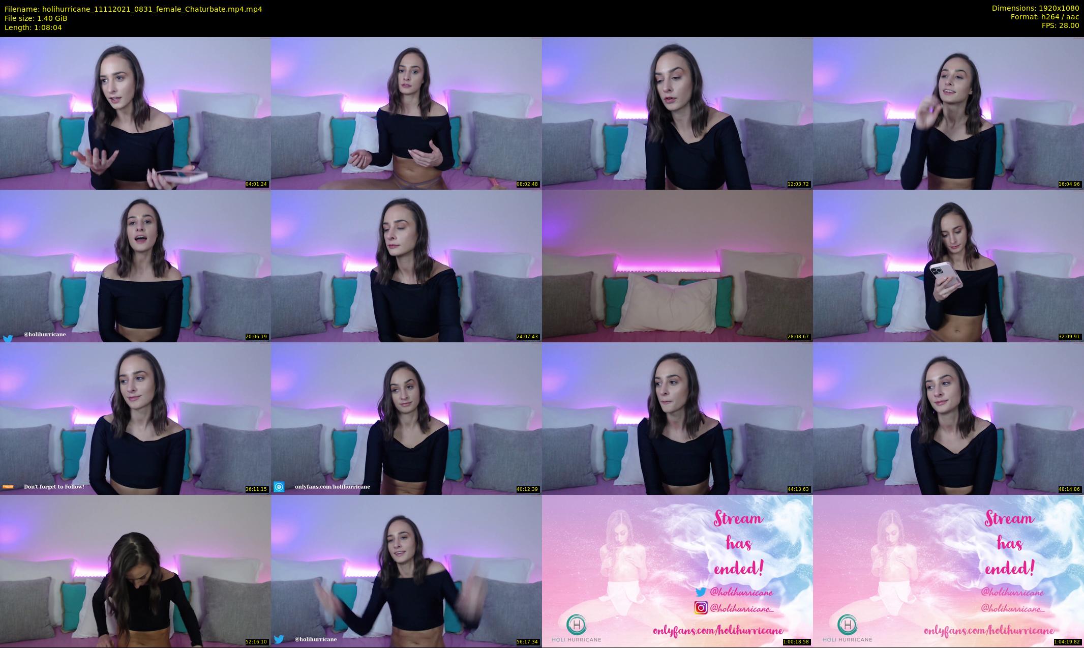 holihurricane — 69 minute Chaturbate female cam show recording, 1080p, Nov 11, 2021