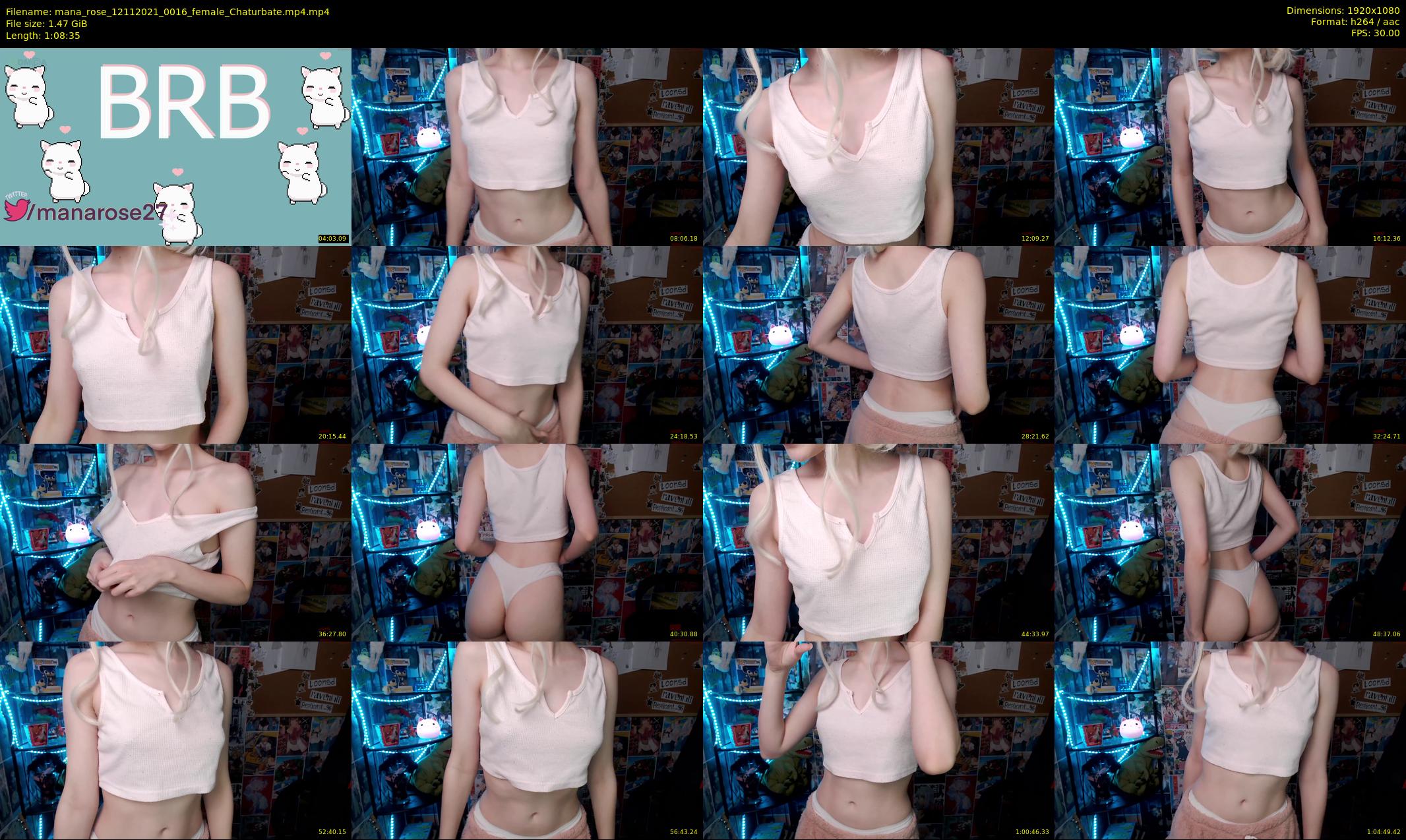 mana_rose — 69 minute Chaturbate female cam show recording, 1080p, Nov 12, 2021