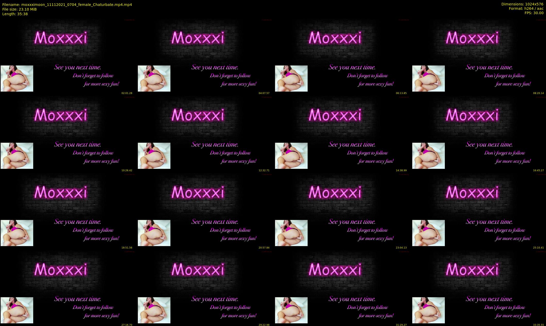 moxxximoon — 36 minute Chaturbate female cam show recording, 480p, Nov 11, 2021