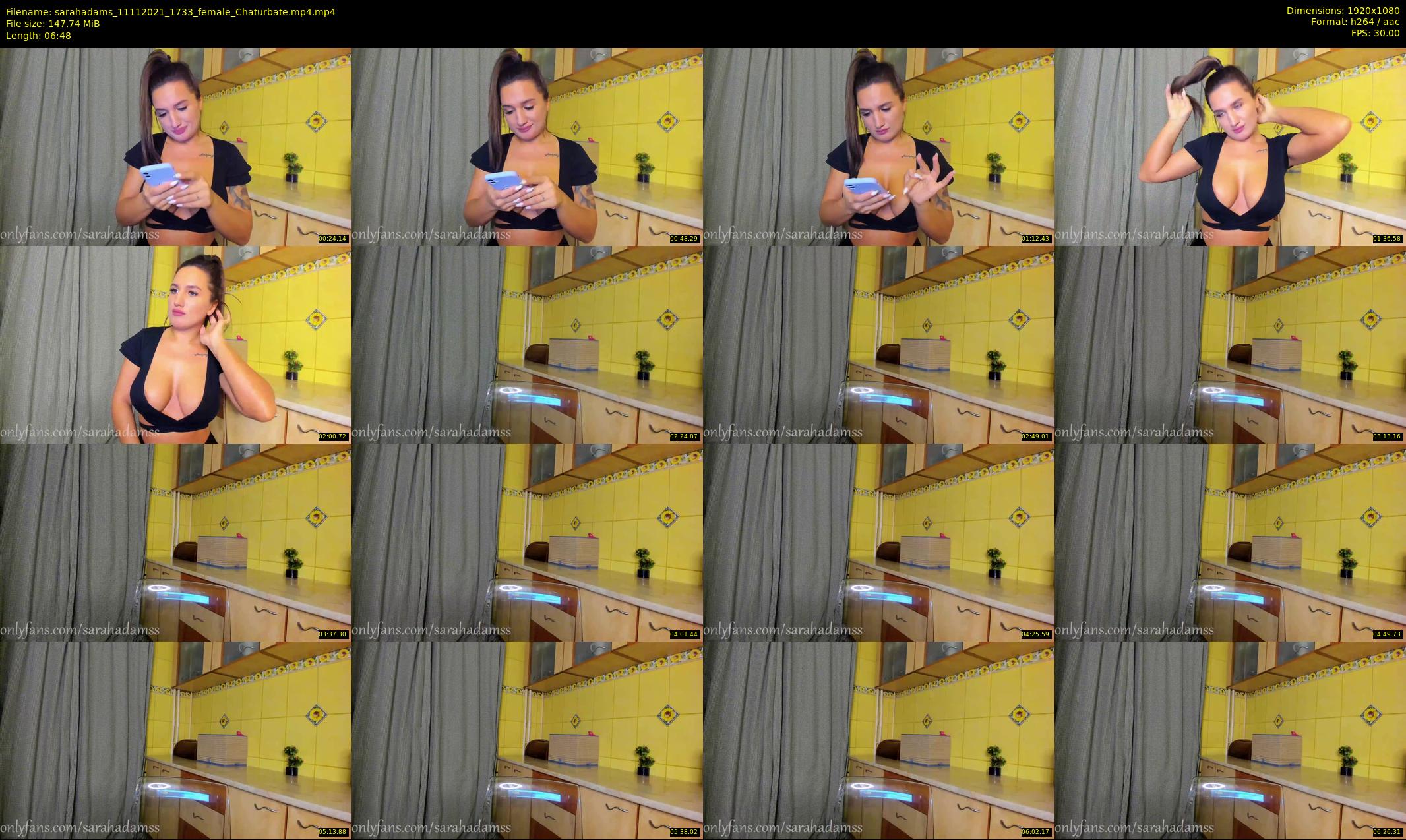 sarahadams — 7 minute Chaturbate female cam show recording, 1080p, Nov 11, 2021