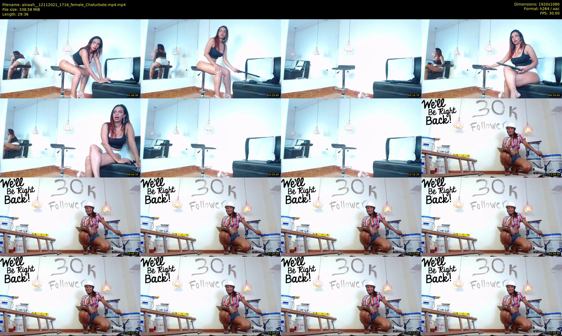 ainaah_ — 30 minute Chaturbate female cam show recording, 1080p, Nov 12, 2021
