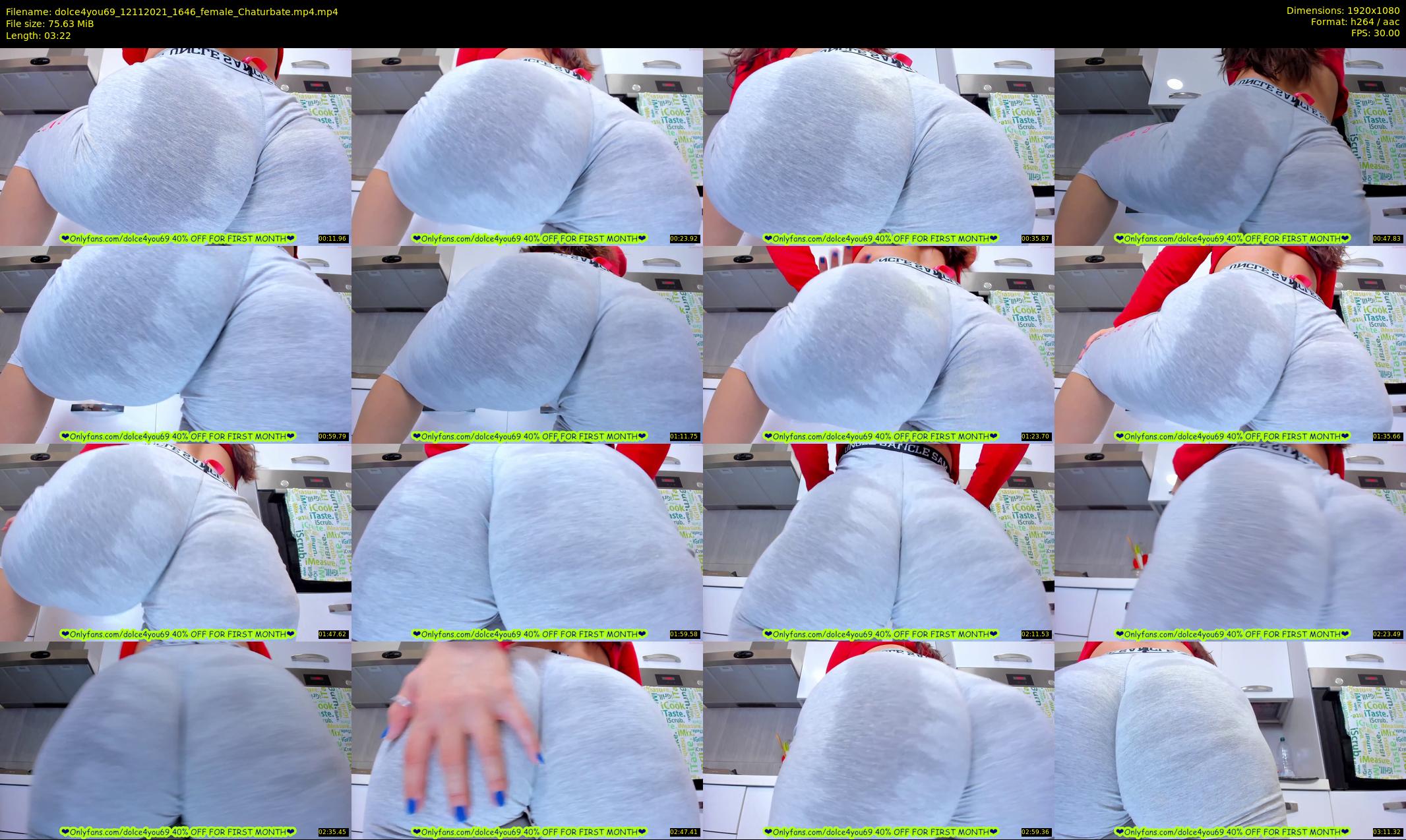 dolce4you69 — 4 minute Chaturbate female cam show recording, 1080p, Nov 12, 2021