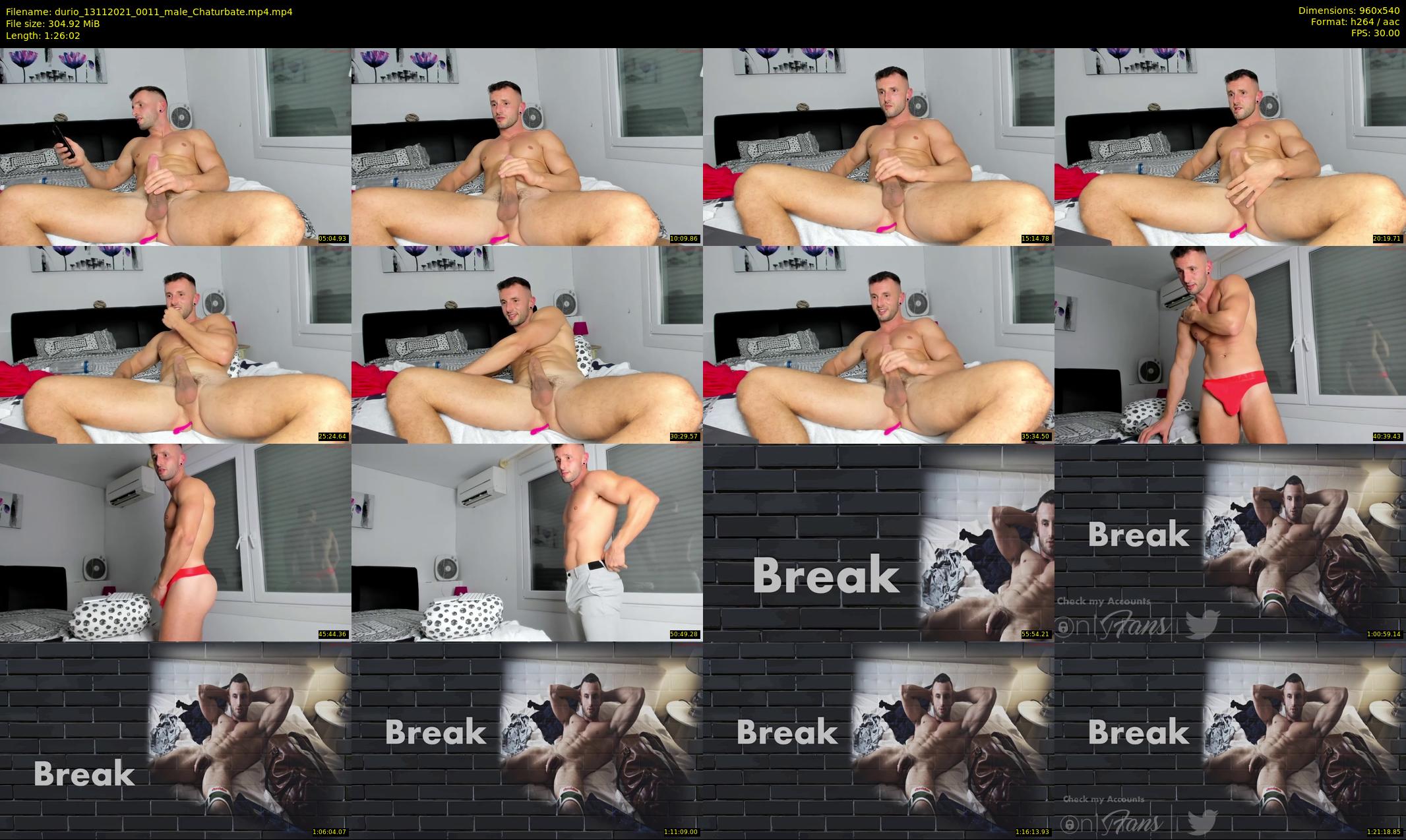 durio — 87 minute Chaturbate male cam show recording, 480p, Nov 13, 2021