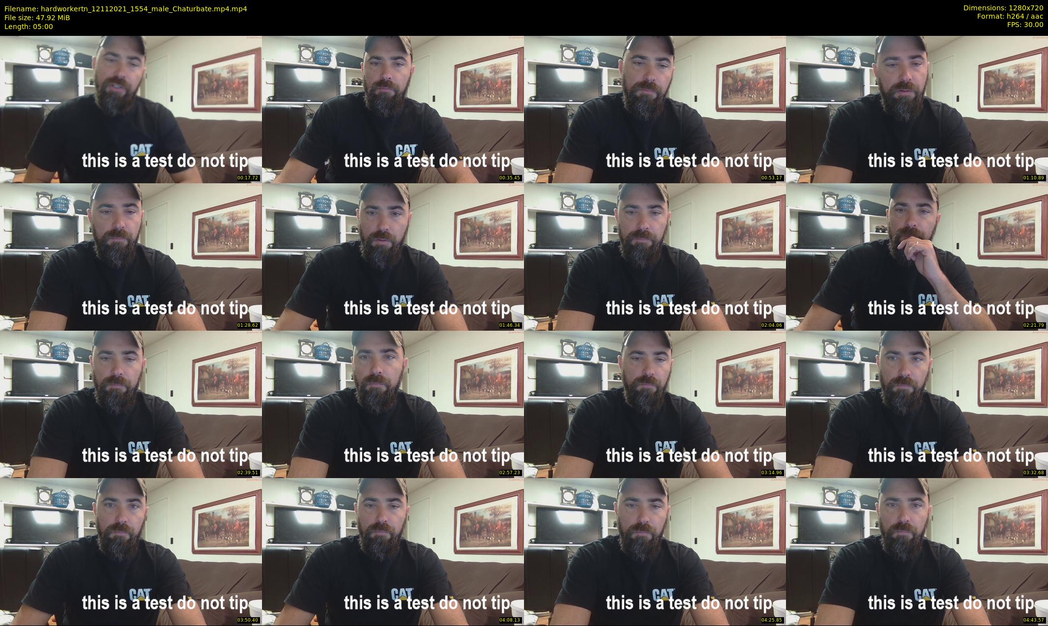 hardworkertn — 5 minute Chaturbate male cam show recording, 720p, Nov 12, 2021