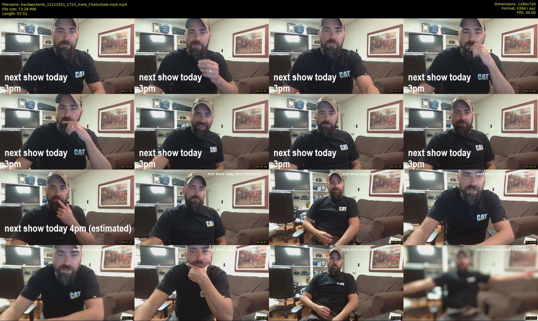hardworkertn — 8 minute Chaturbate male cam show recording, 720p, Nov 12, 2021