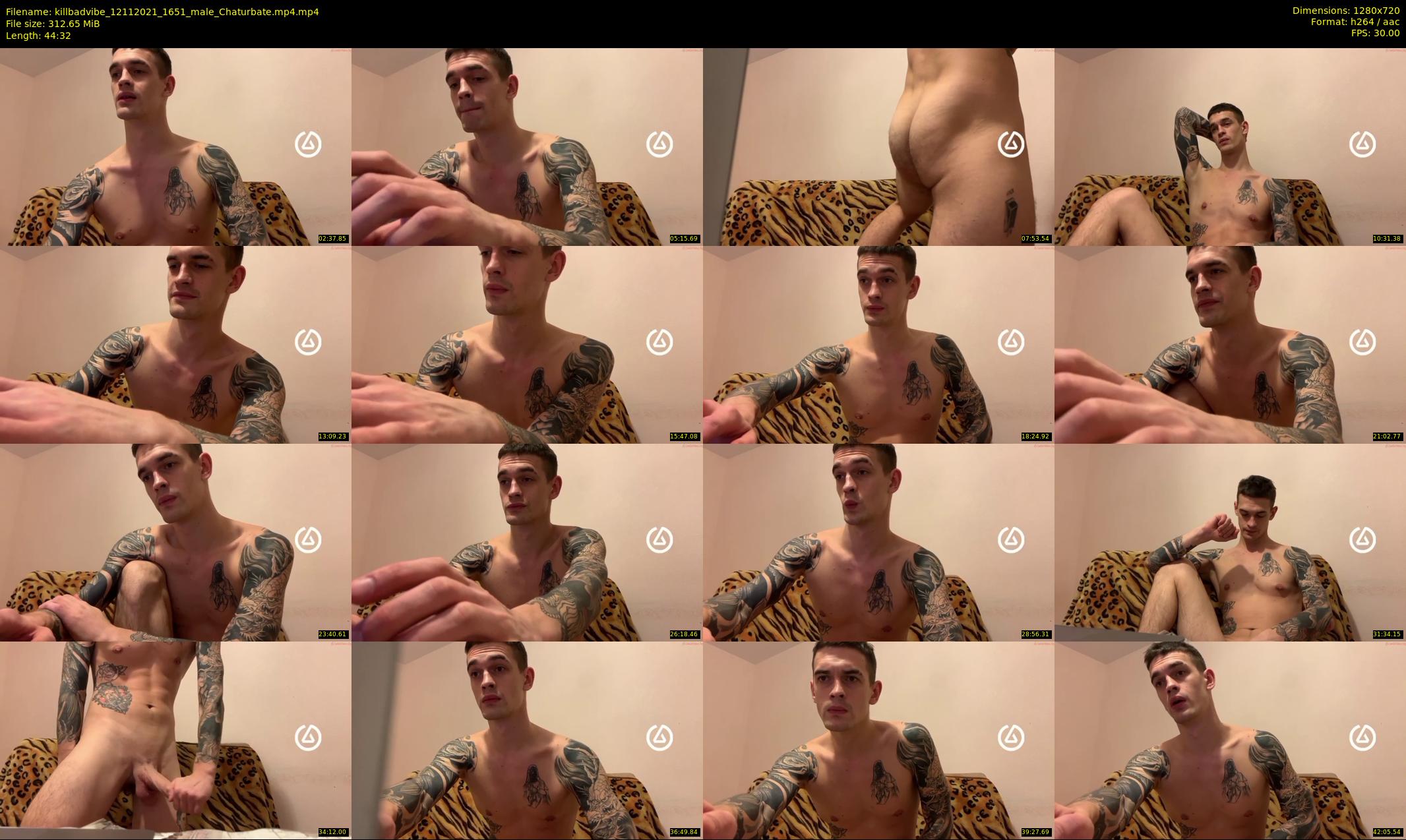 killbadvibe — 45 minute Chaturbate male cam show recording, 720p, Nov 12, 2021