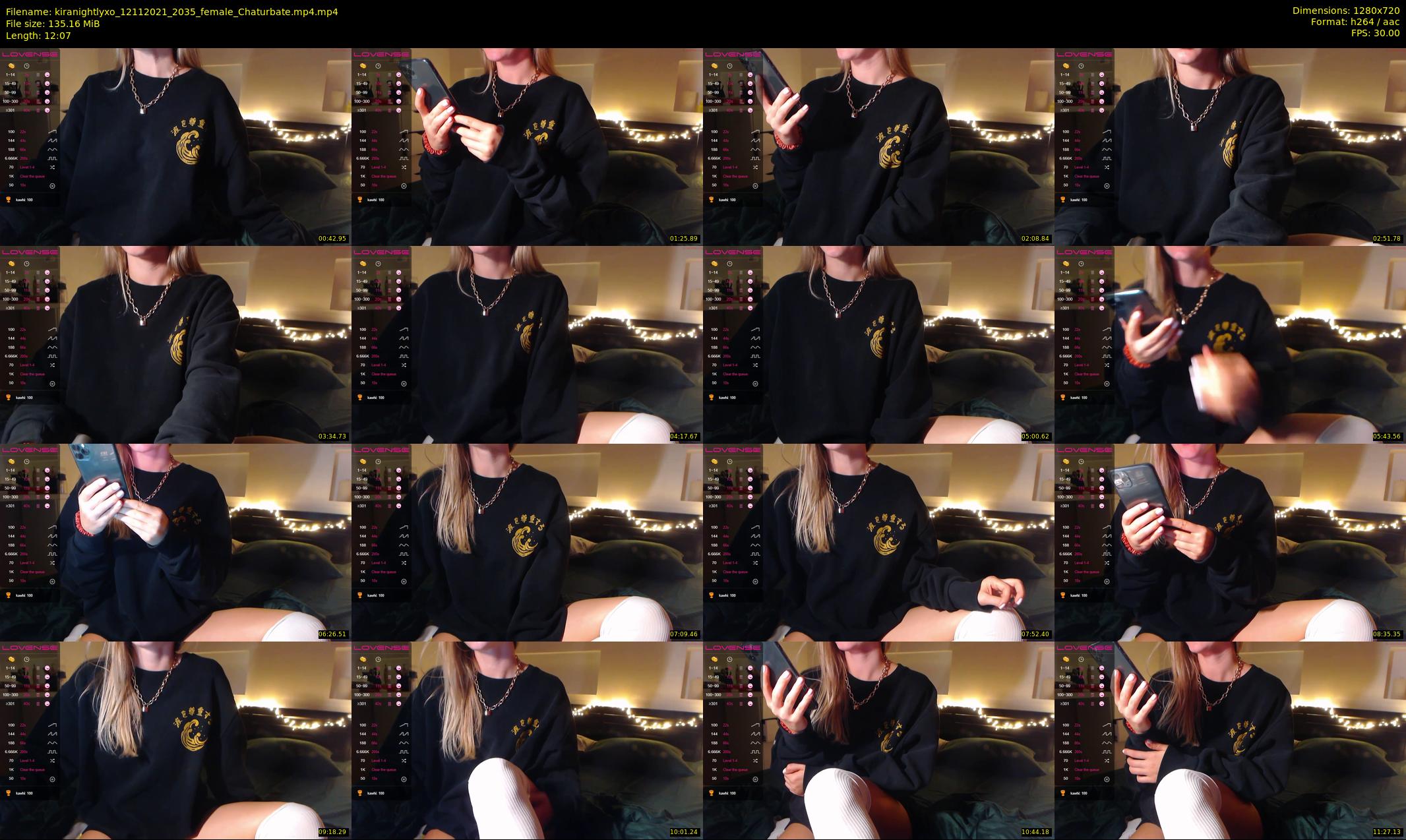 kiranightlyxo — 13 minute Chaturbate female cam show recording, 720p, Nov 12, 2021