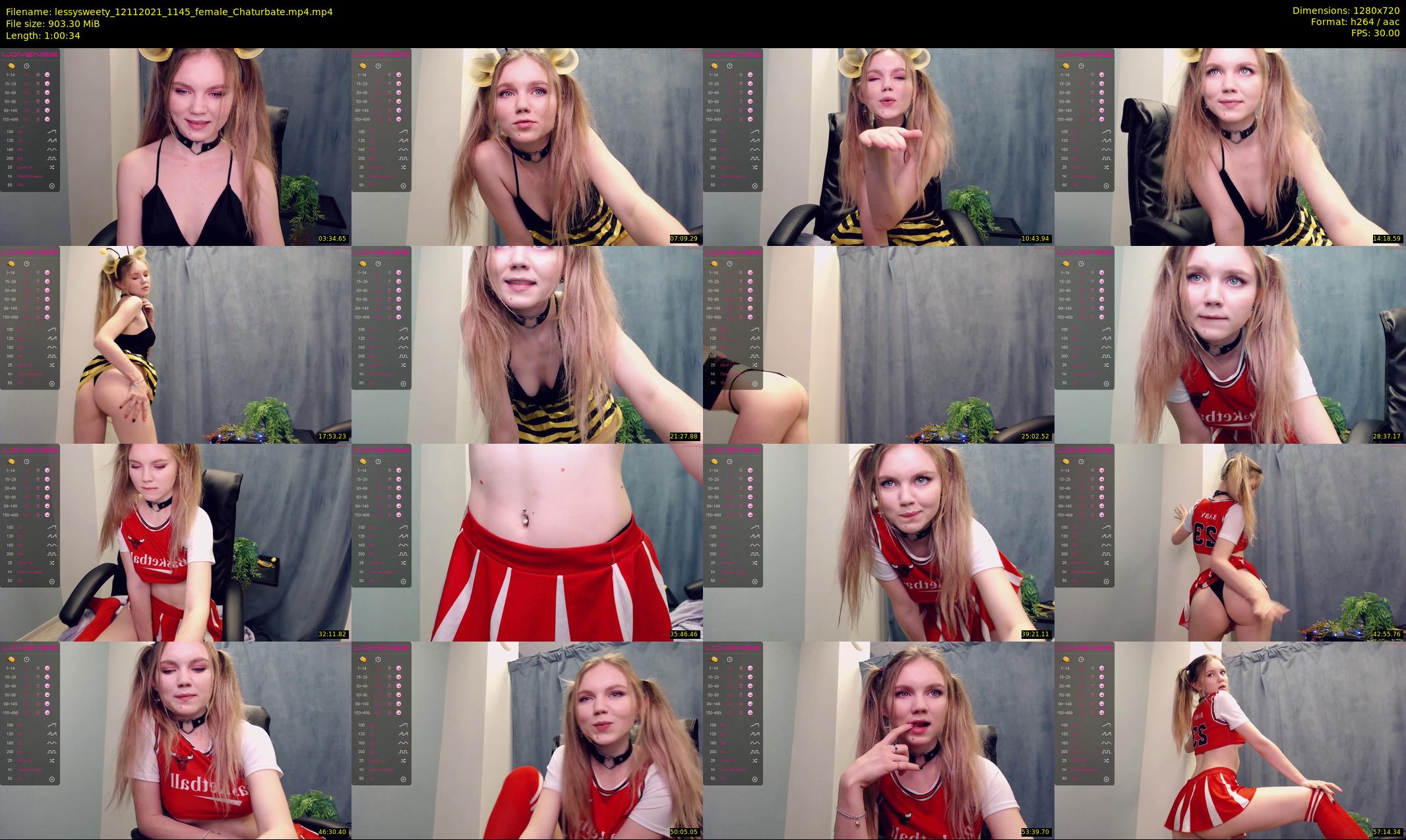 lessysweety — 61 minute Chaturbate female cam show recording, 720p, Nov 12, 2021