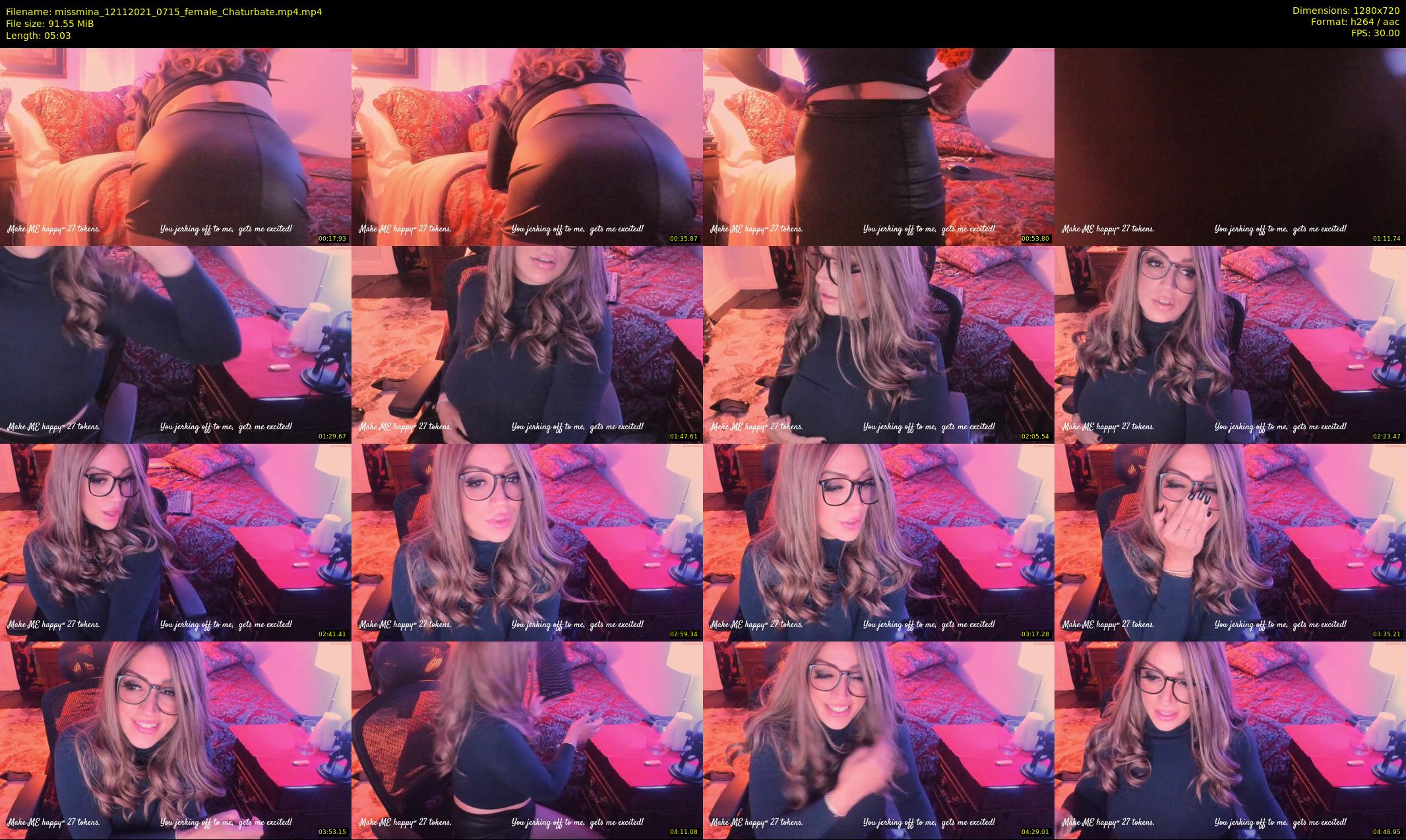missmina — 6 minute Chaturbate female cam show recording, 720p, Nov 12, 2021